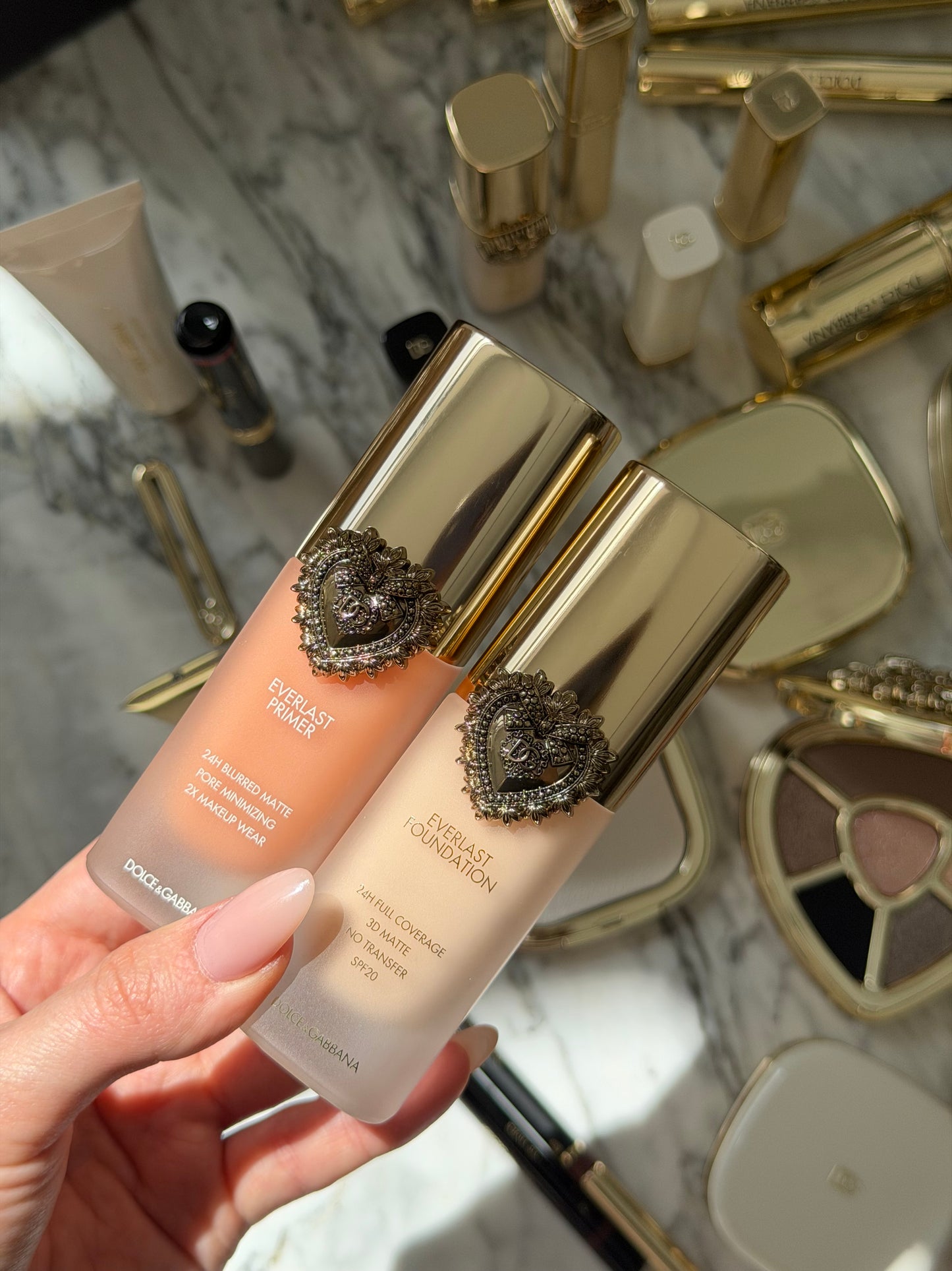 DOLCE&GABBANA Everlast Primer 24H Blurred Matte Pore Minimizing 2X Makeup Wear Translucent - Brightening Apricot Tone