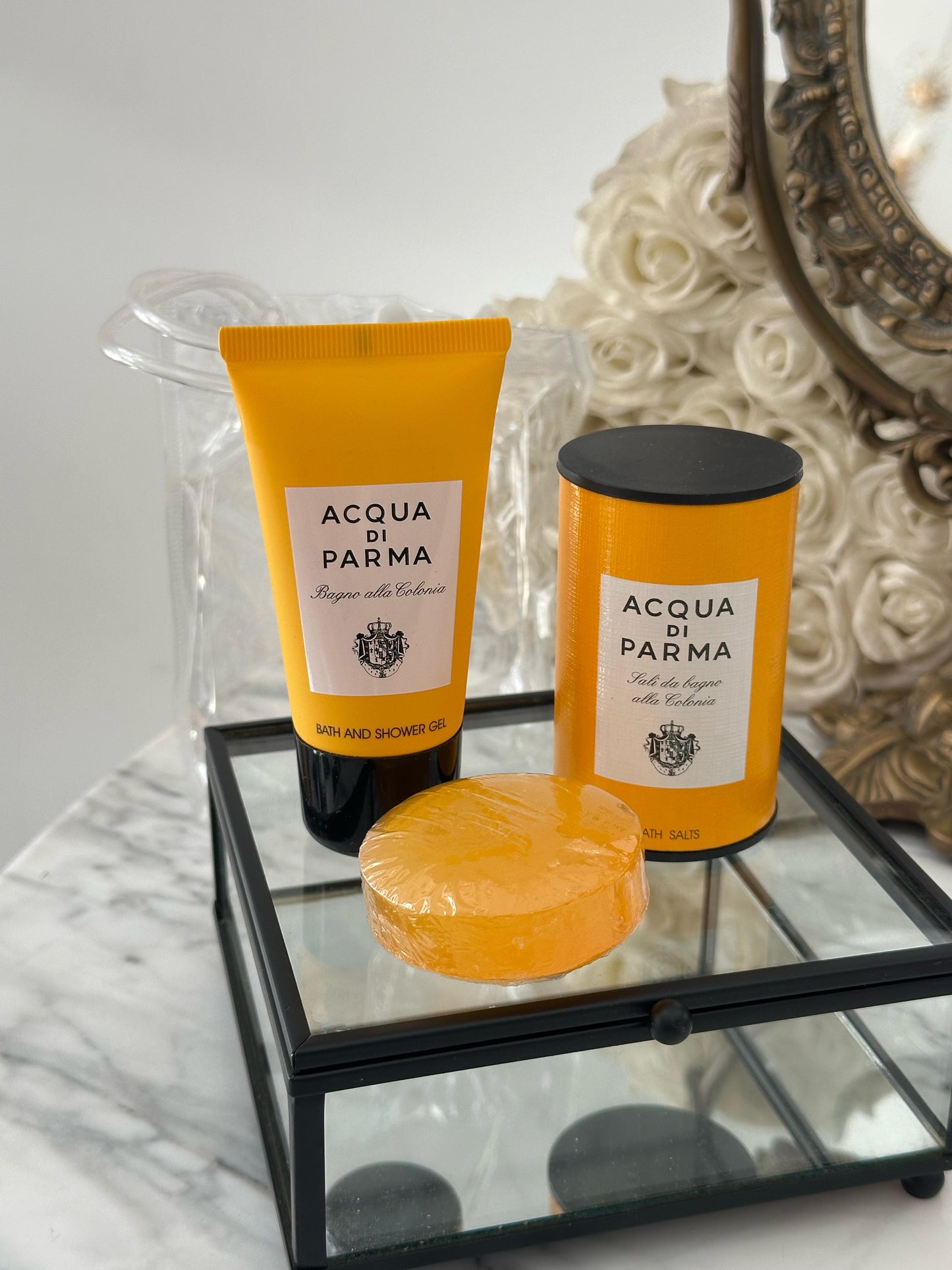 ACQUA DI PARMA 3 Pieces Gift Set (Bath Salts + Shower Gel + Soap)