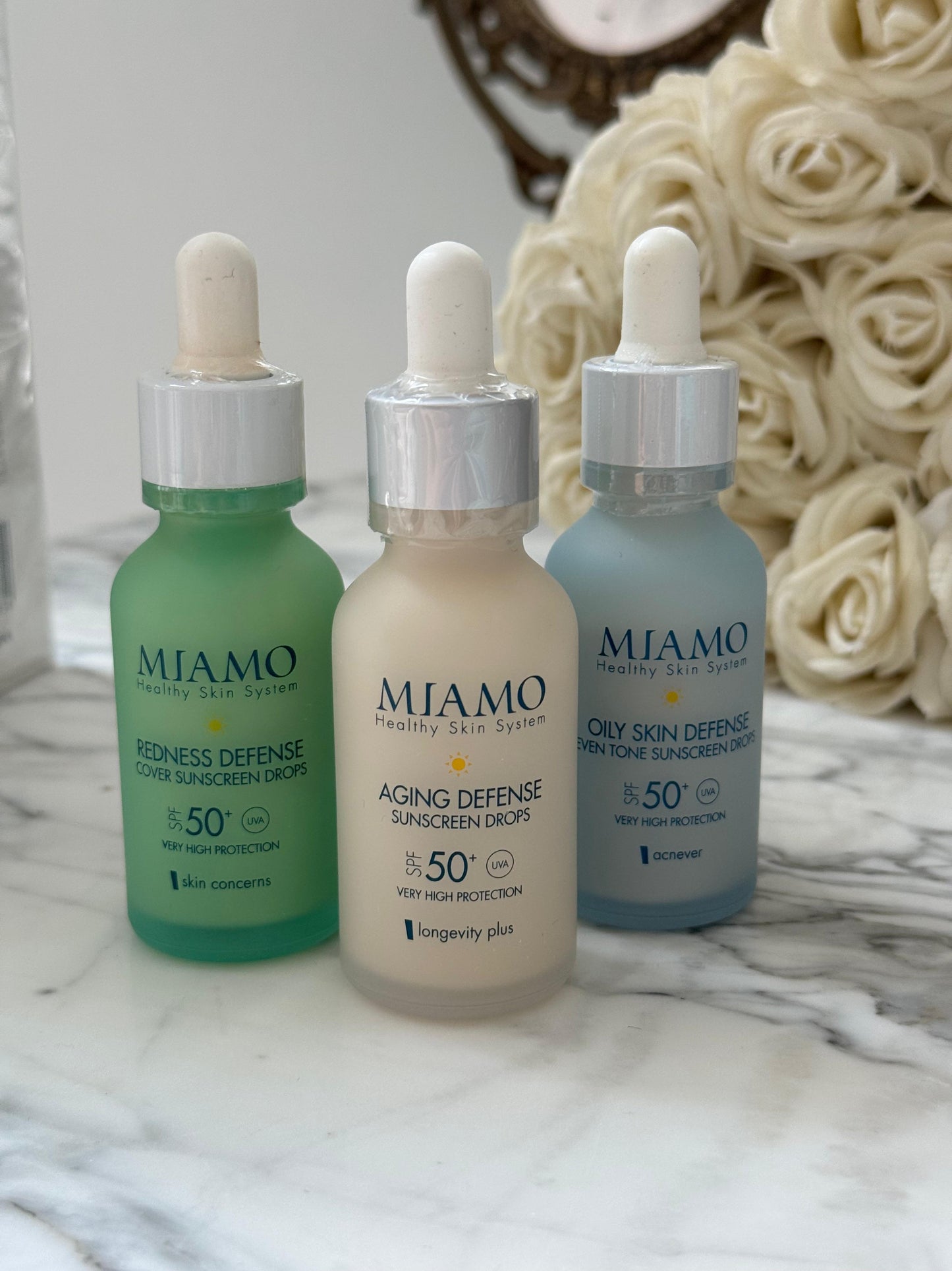 MIAMO Redness Defense
Cover Sunscreen Drops SPF50+