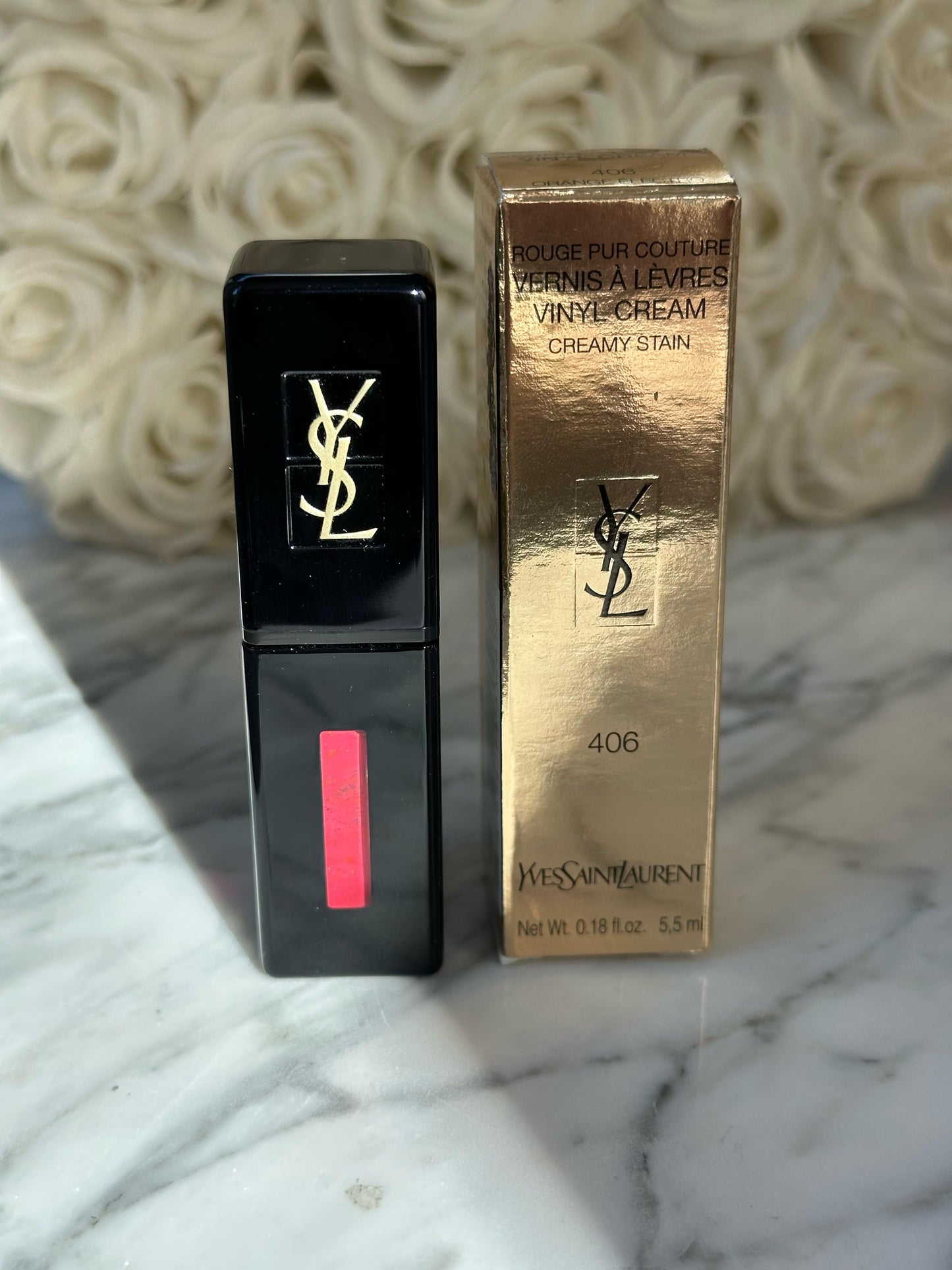YSL Vernis À Lèvres - Glossy Stain Longwear Lipstick (406)