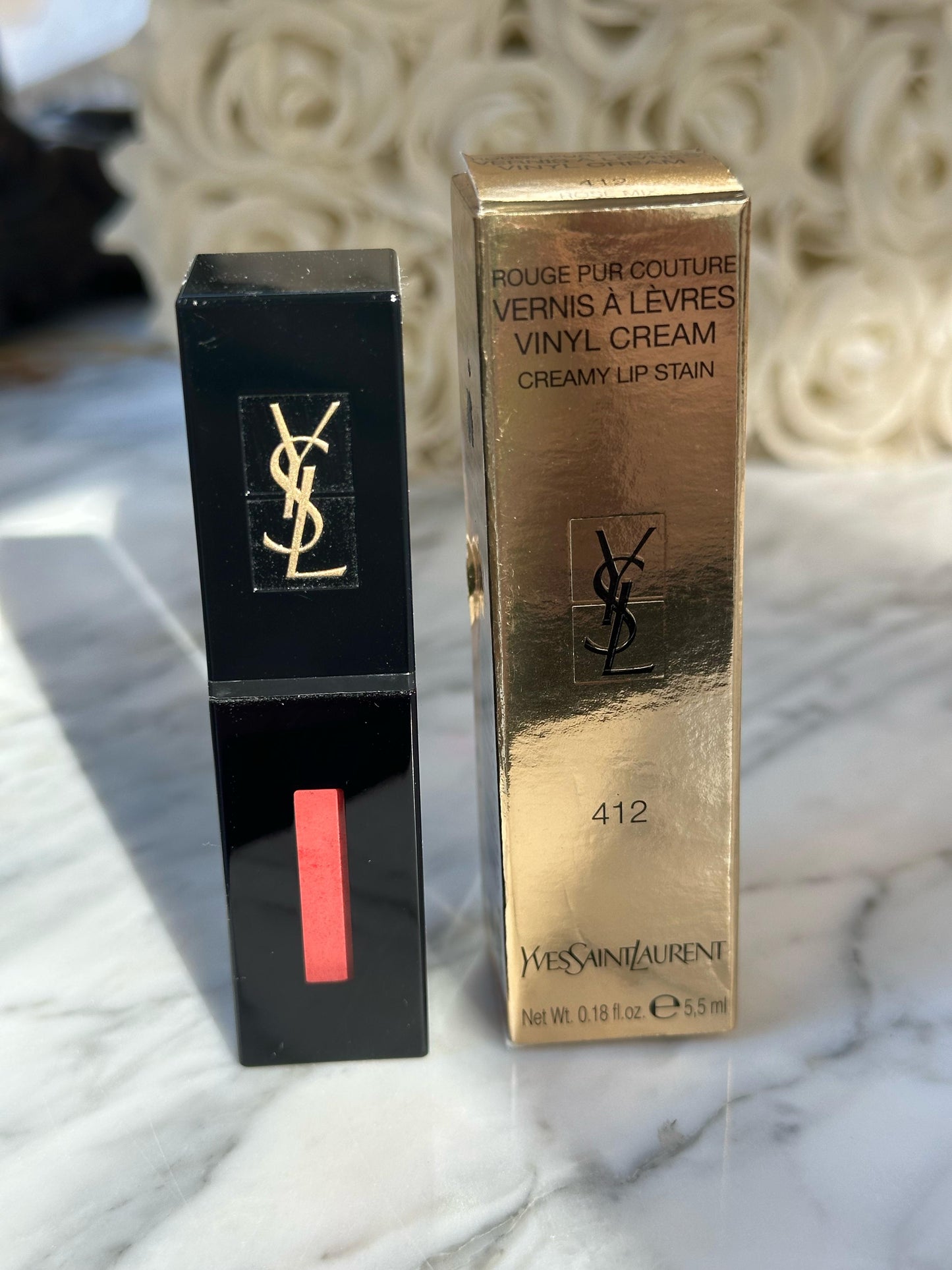 YSL Vernis À Lèvres - Glossy Stain Longwear Lipstick (412)