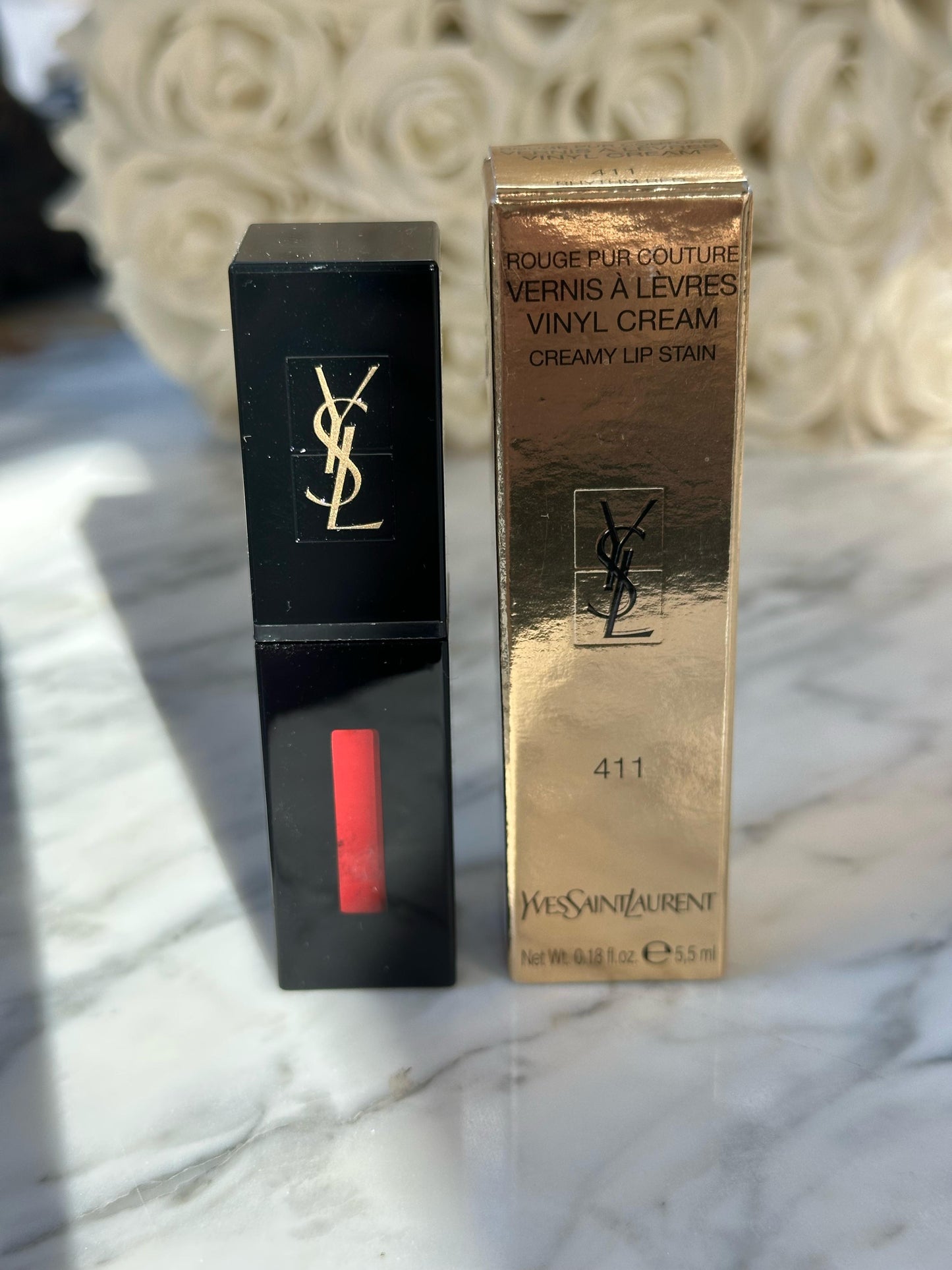 YSL Vernis À Lèvres - Glossy Stain Longwear Lipstick (411)