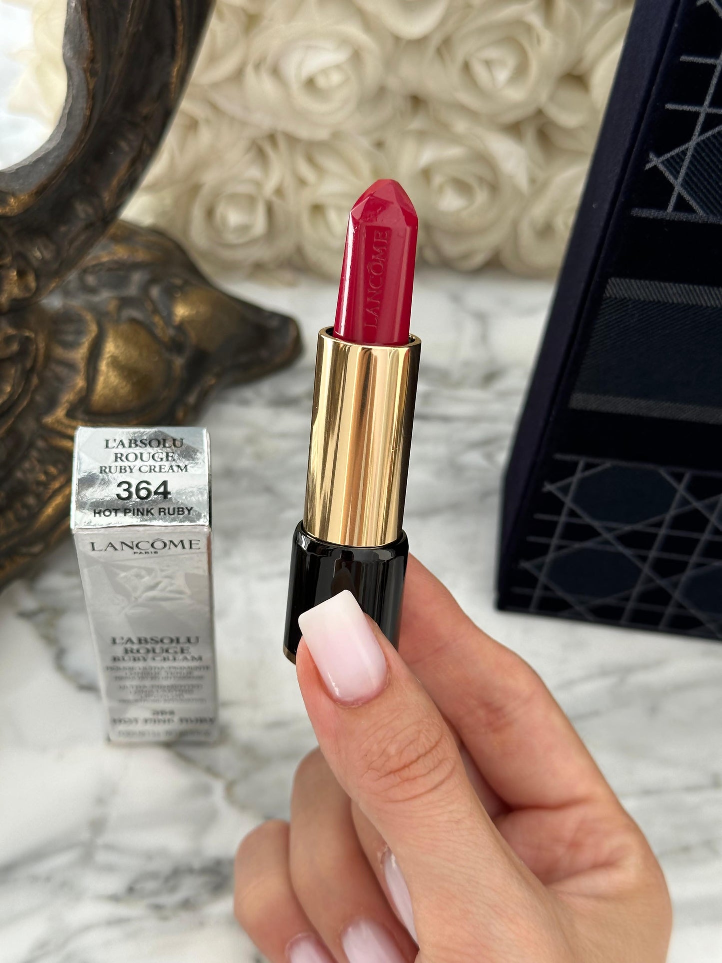 LANCÔME L'Absolu Rouge Cream Lipstick 18H Comfort, Hydrating and Shaping Lipcolor (364)