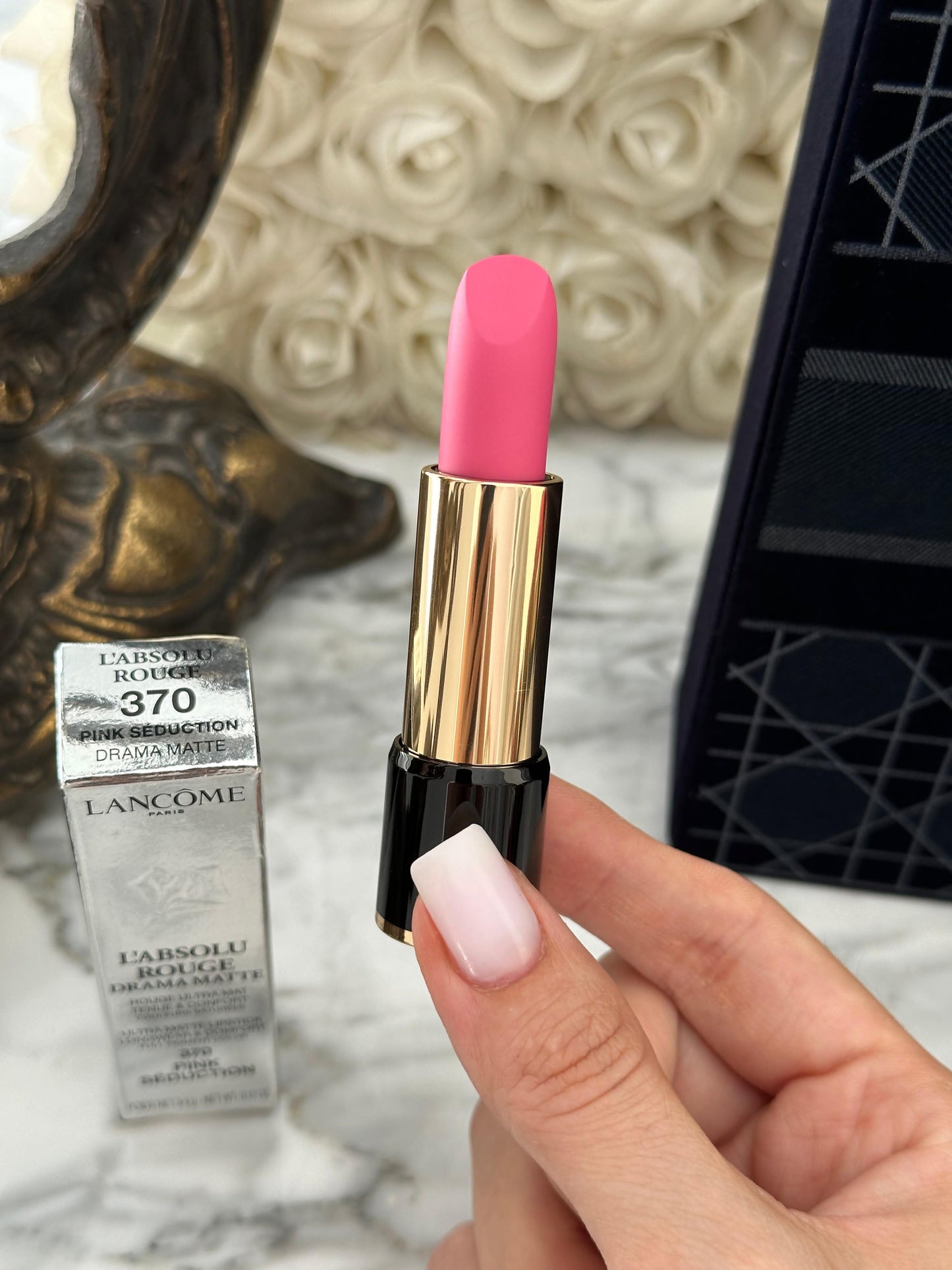 LANCÔME L'Absolu Rouge Cream Lipstick 18H Comfort, Hydrating and Shaping Lipcolor (370)