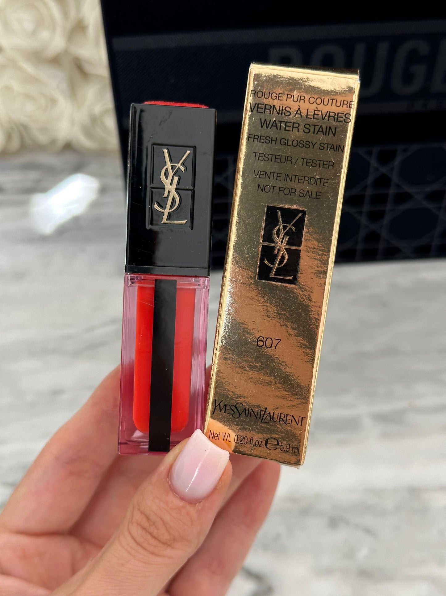 YSL Vernis À Lèvres - Glossy Stain Longwear Lipstick (607)