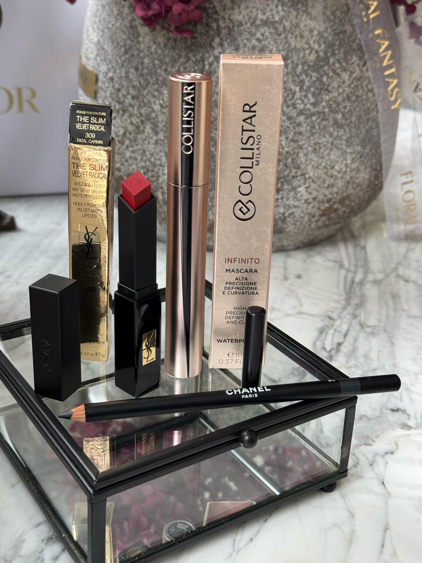 YSL Lipstick + CHANEL Eye Liner + COLLISTAR Mascara Set 4.500ALL