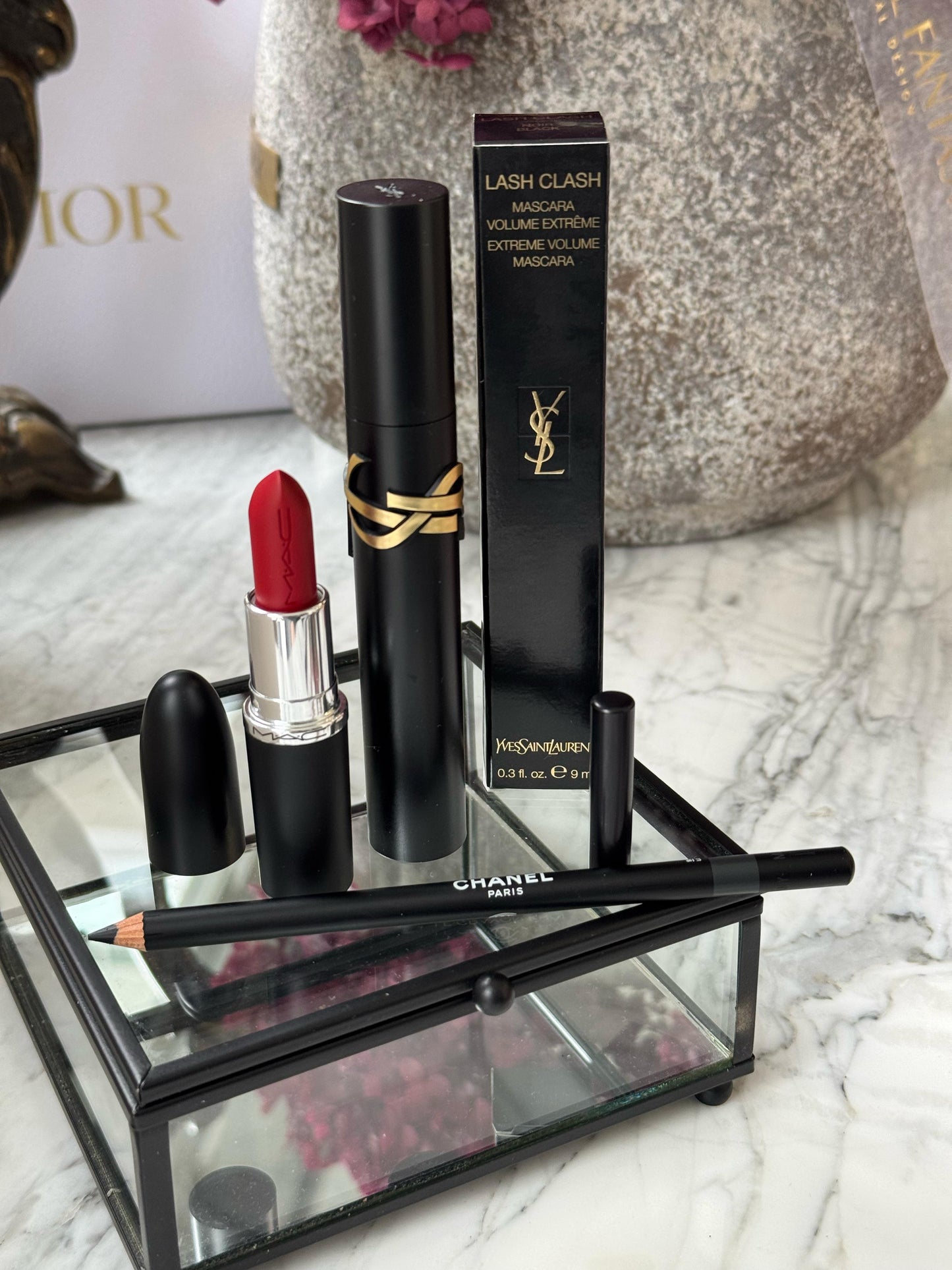 MAC Lipstick + CHANEL Eye Liner + YSL Mascara Set 6.000ALL