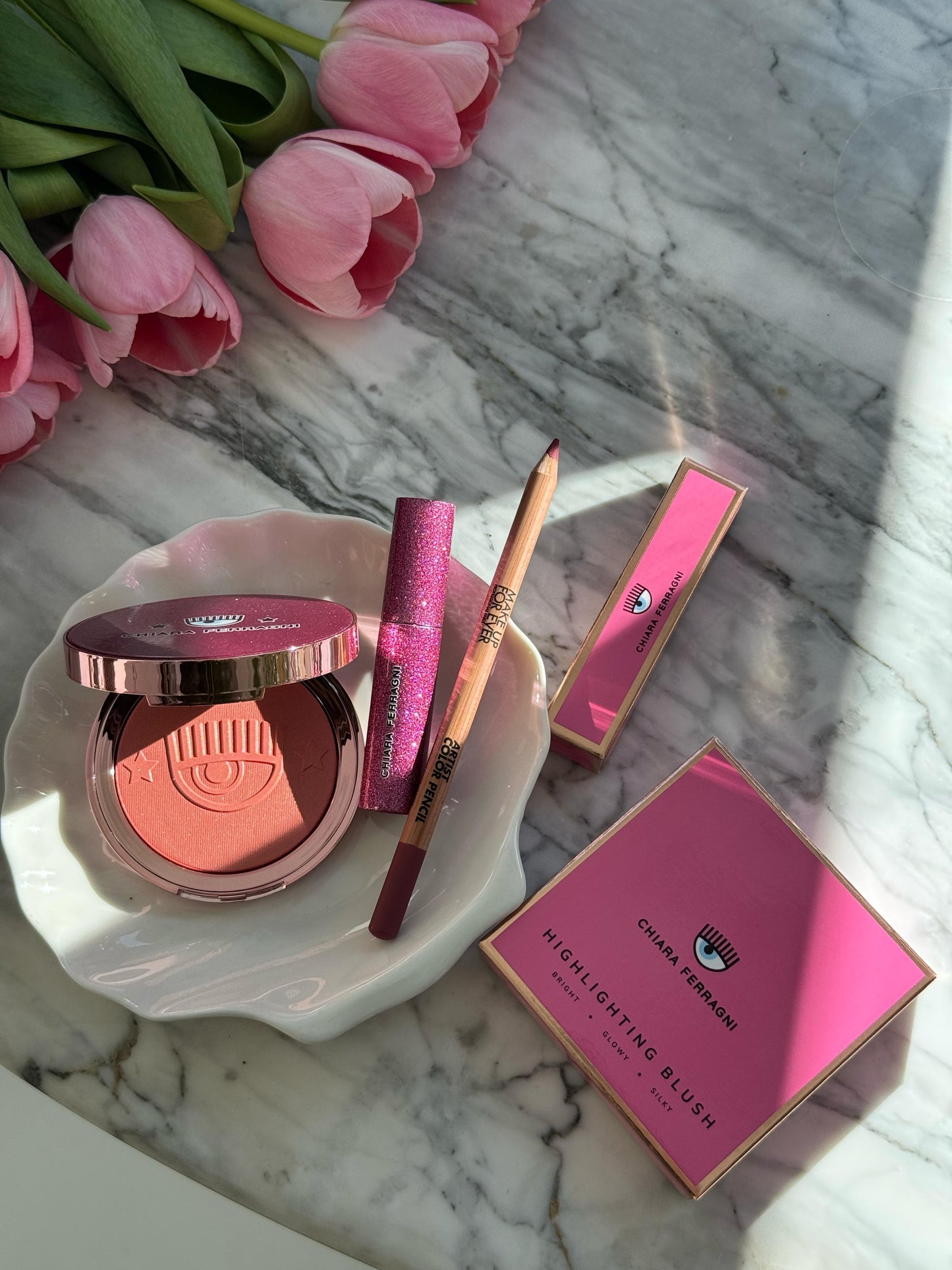 CHIARA Blush + CHIARA Brow Gel + MAKE UP FOR EVER Berry Set 3.500ALL