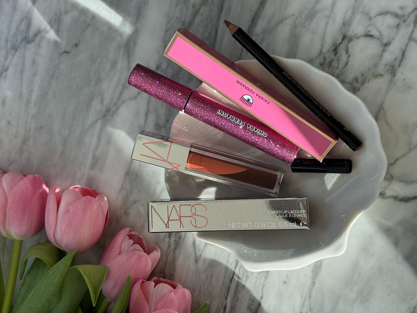 NARS Lip Laquer + CHIARA Mascara + BECKHAM Lip Pencil Set 3.500ALL