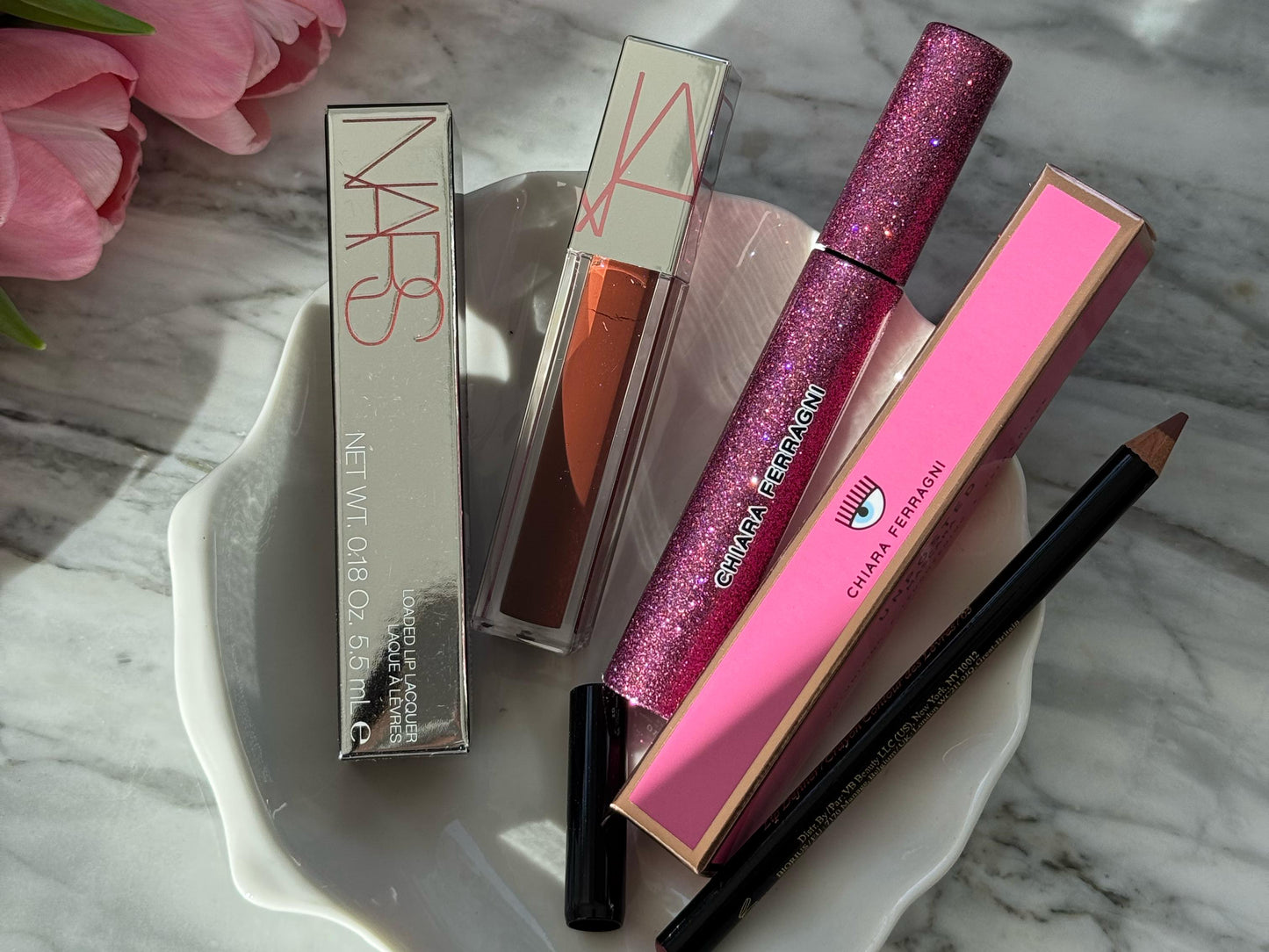 NARS Lip Laquer + CHIARA Mascara + BECKHAM Lip Pencil Set 3.500ALL