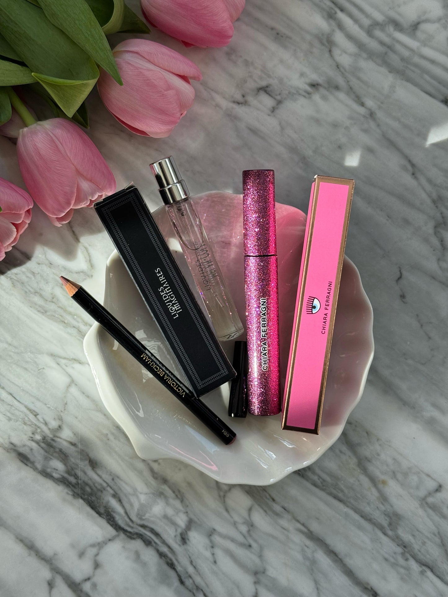 LIQUIDES Imaginaires + CHIARA Mascara + BECKHAM Lip Pencil Set 3.500ALL