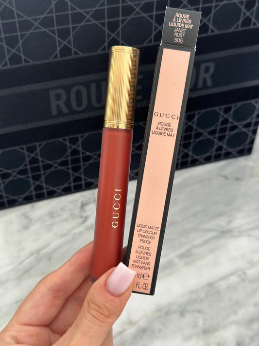GUCCI Rouge Á Lévres Liquid Mat Lipstick - Gloss Repulpant, Lissant & Hydratant (505)