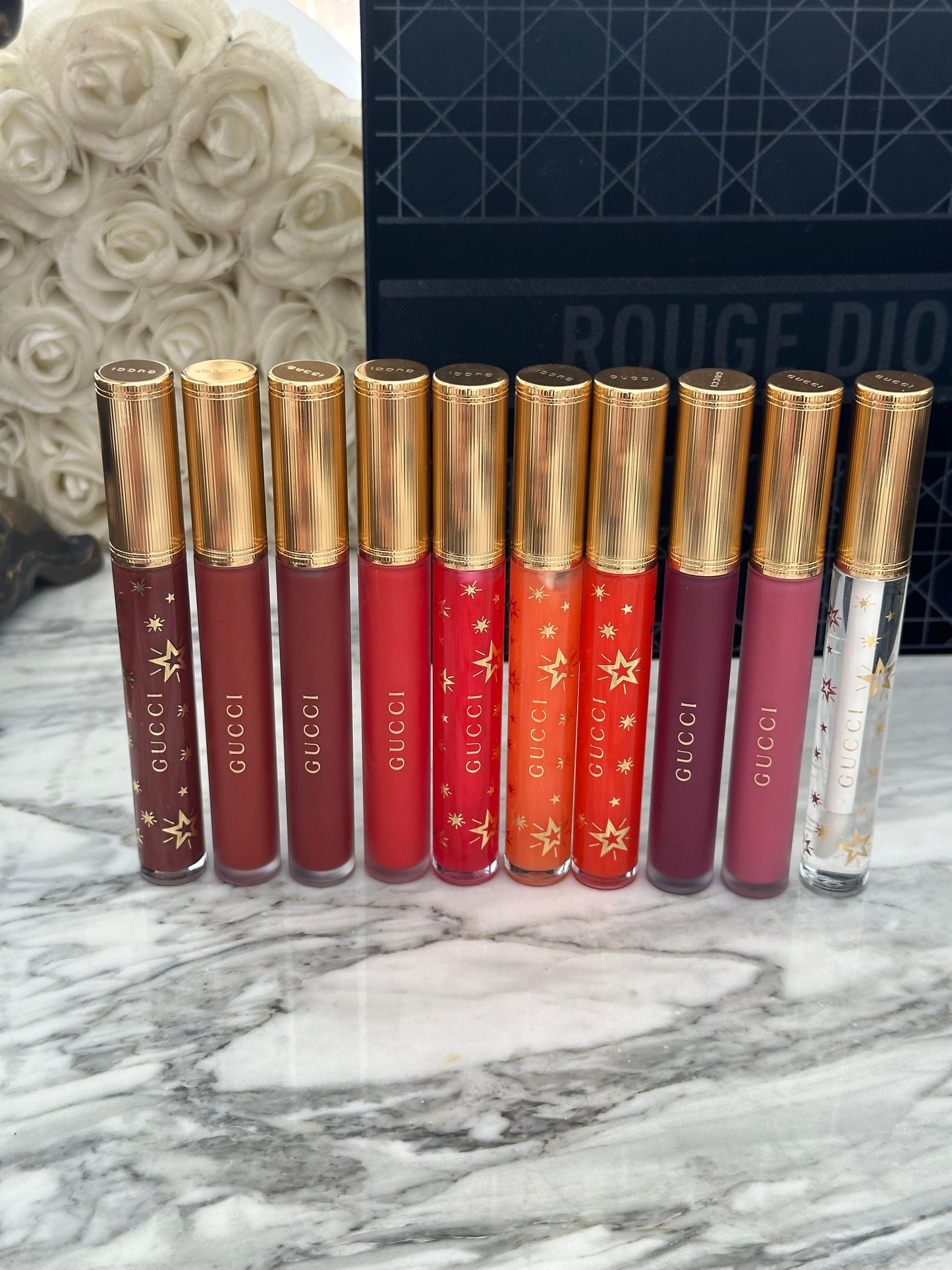 GUCCI Rouge Á Lévres Liquid Mat Lipstick - Gloss Repulpant, Lissant & Hydratant (607)