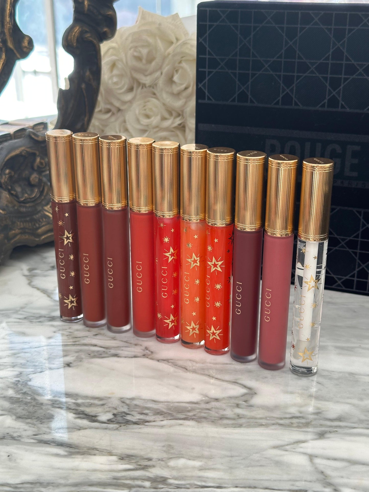 GUCCI Rouge Á Lévres Liquid Mat Lipstick - Gloss Repulpant, Lissant & Hydratant (607)