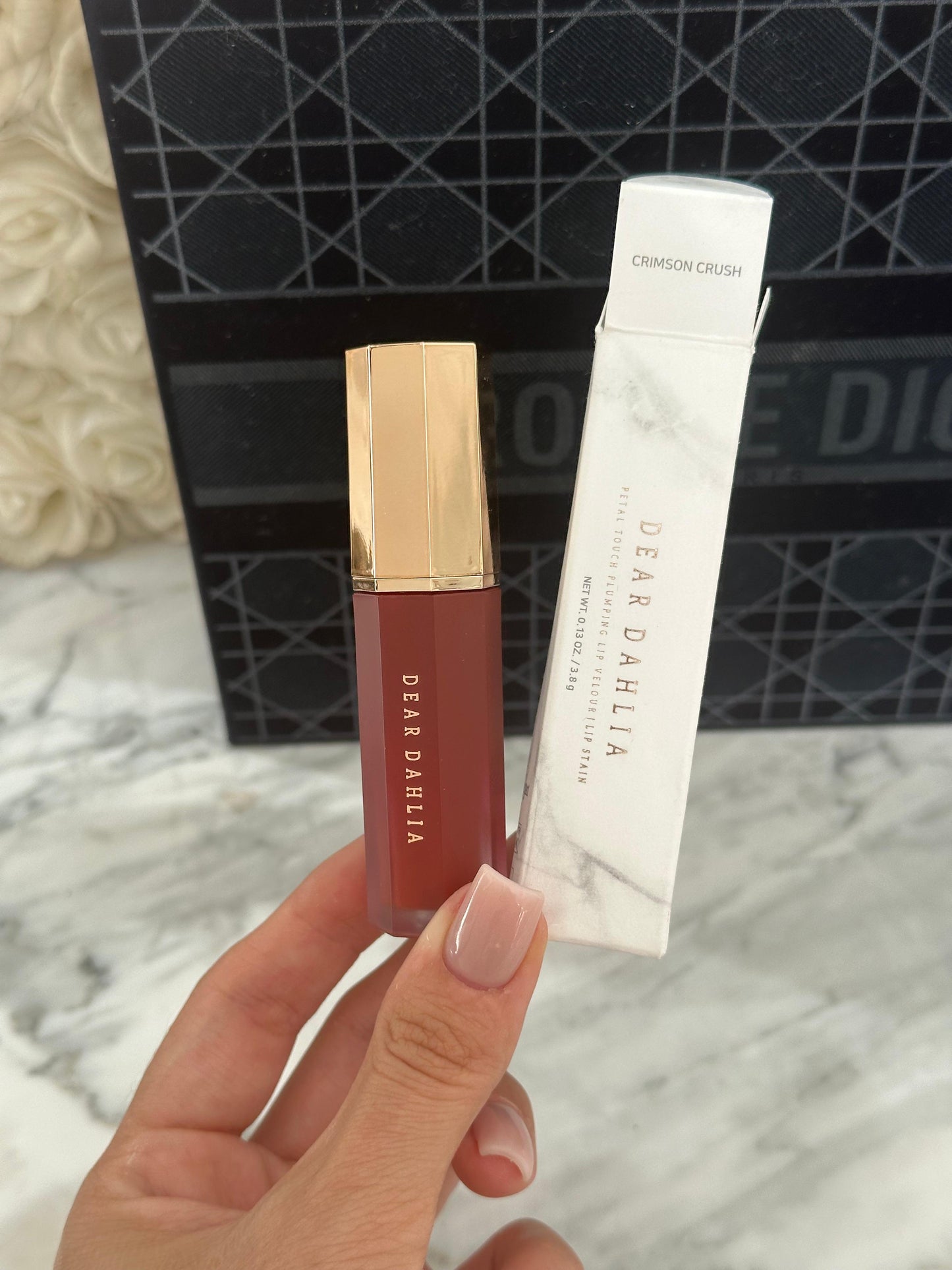 DEAR DAHLIA Petal Touch Plumping Lip Velour Stain - Crimson Crush