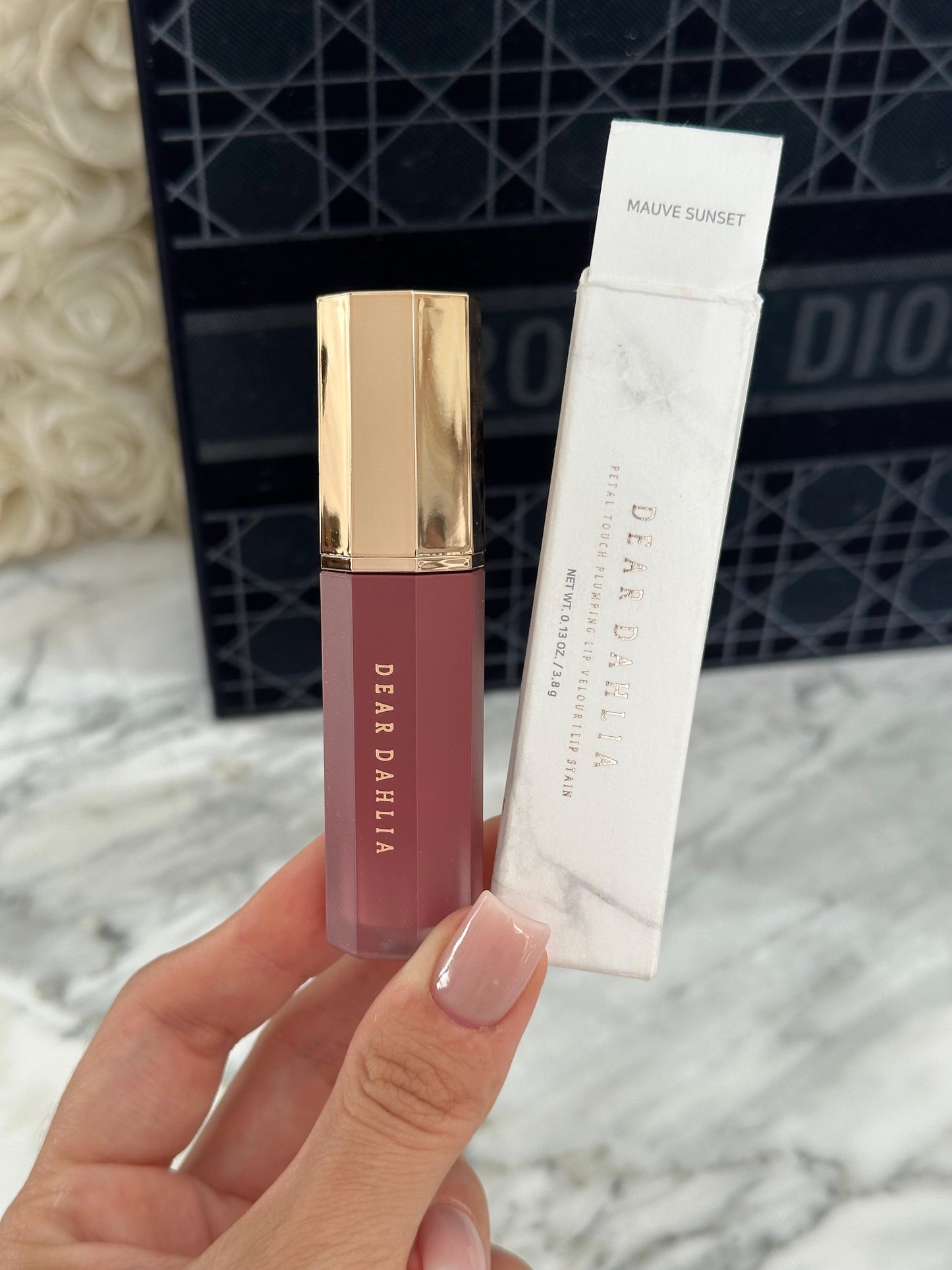 DEAR DAHLIA Petal Touch Plumping Lip Velour Stain - Mauve Sunset