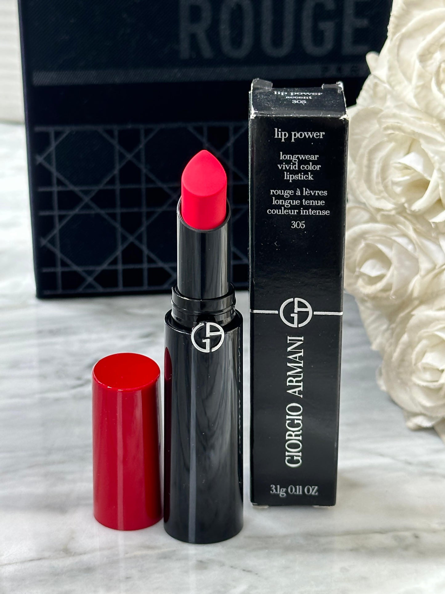 ARMANI Lip Power Longwear Vivid Color Lipstick (305)