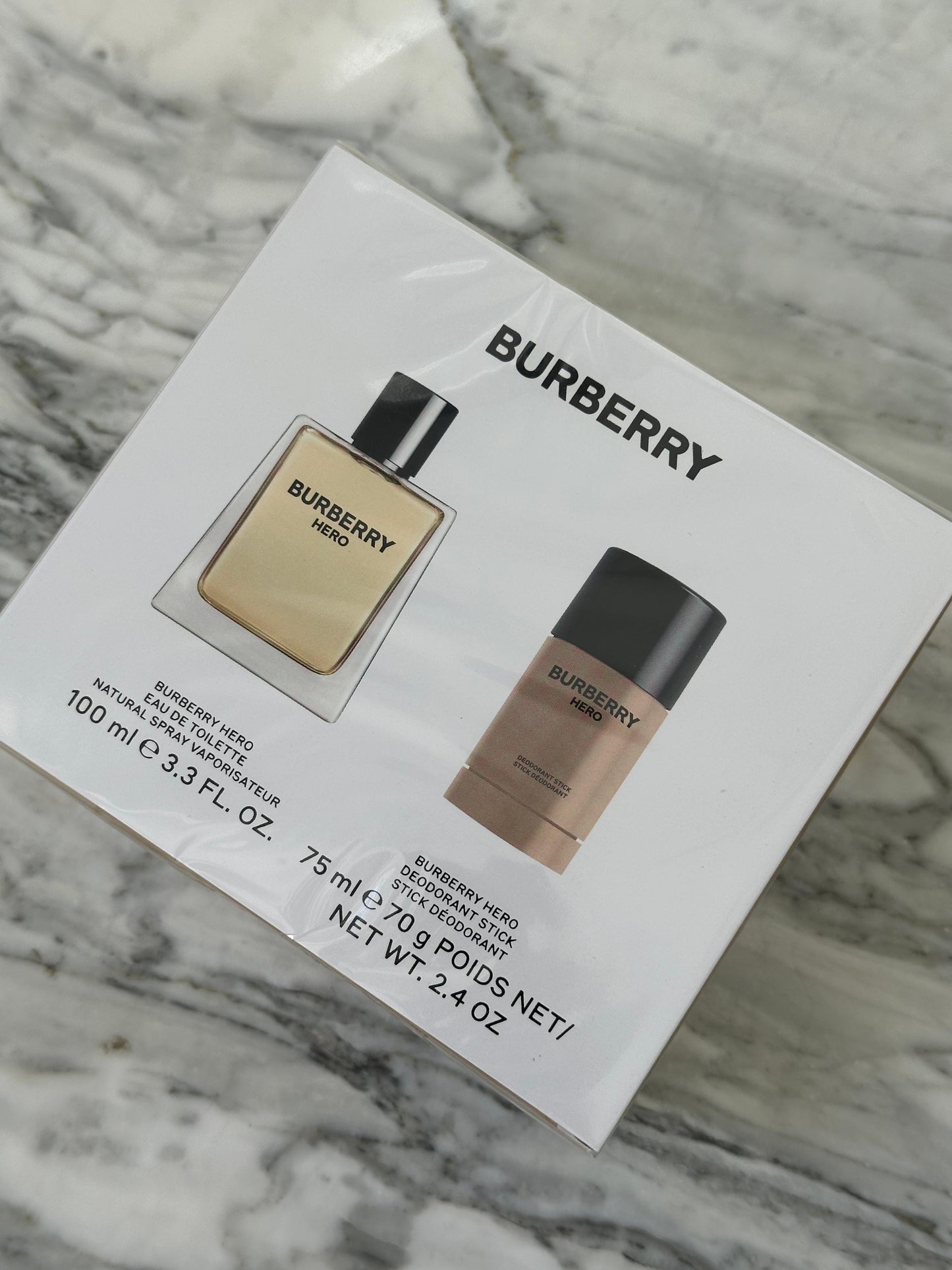 BURBERRY Hero Eau De Toilette 100ml + Deodorant Stick 75ml Set