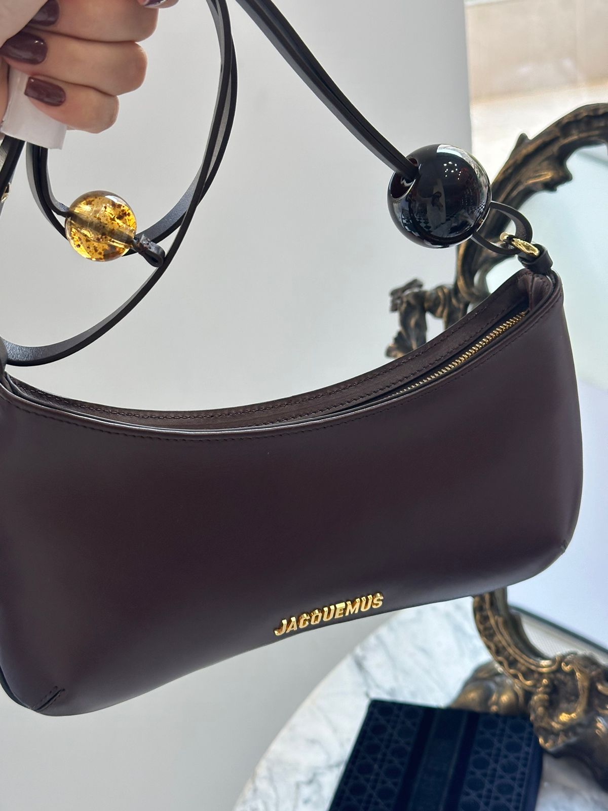 JACQUEMUS Bags - Le Bisou Perle - Medium Brown