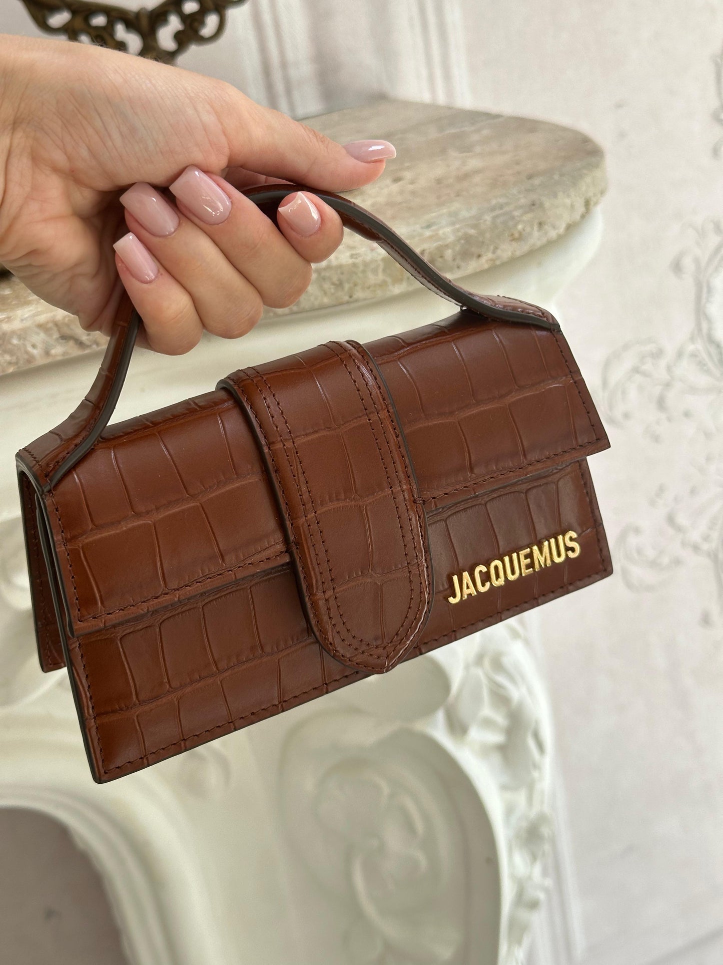 JACQUEMUS Bags
Le Bambino Light Brown Croco