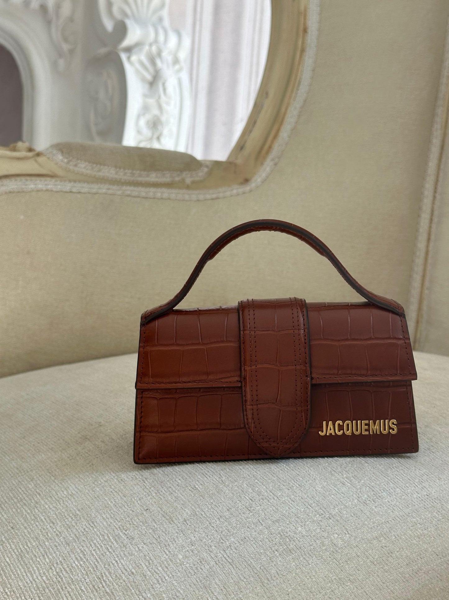 JACQUEMUS Bags
Le Bambino Light Brown Croco