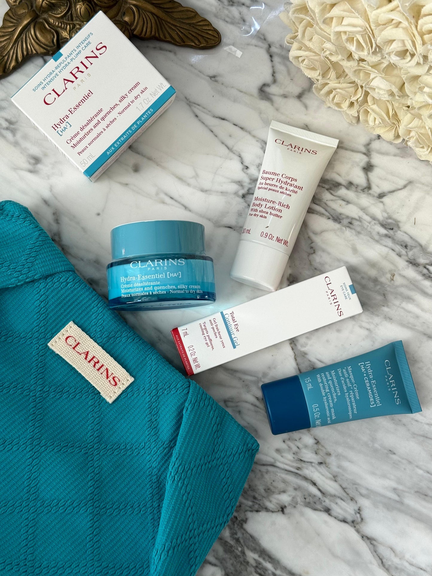 CLARINS Blue Bag Hydra Ritual Gift Set