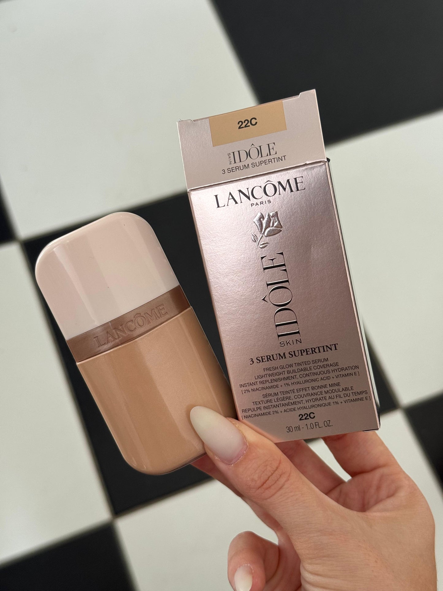 LANCÔME Idôle Skin 3 Serum Supertint Fresh Glow Foundation (22C)