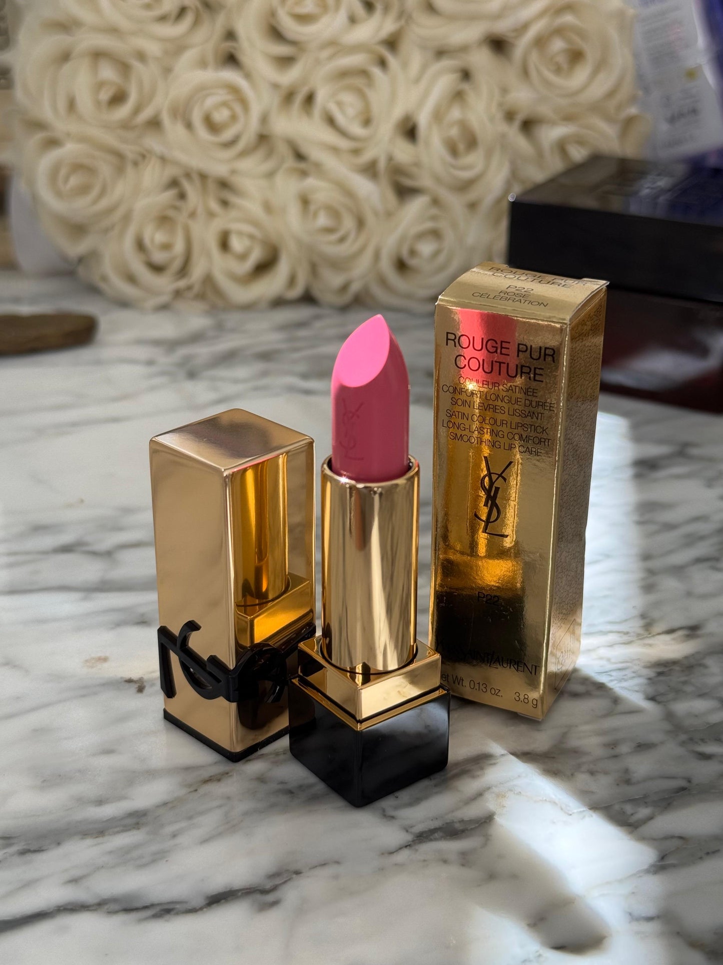 YSL Rouge Pur Couture Satin Colour Lipstick (P22) 
Long-Lasting Comfort Smoothing Lip Care