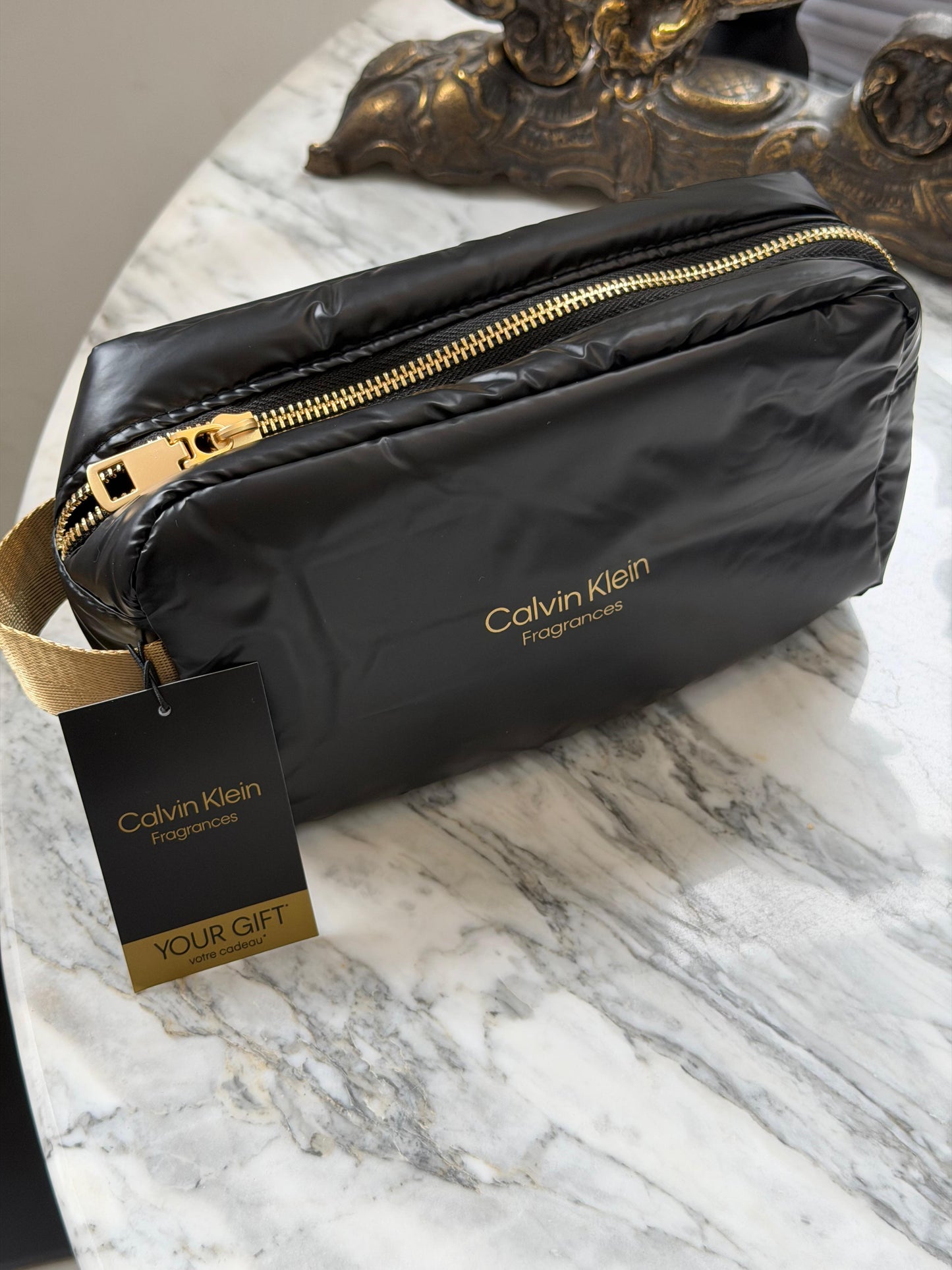 CALVIN KLEIN Dopp Kit Travel Black Pouch Gift