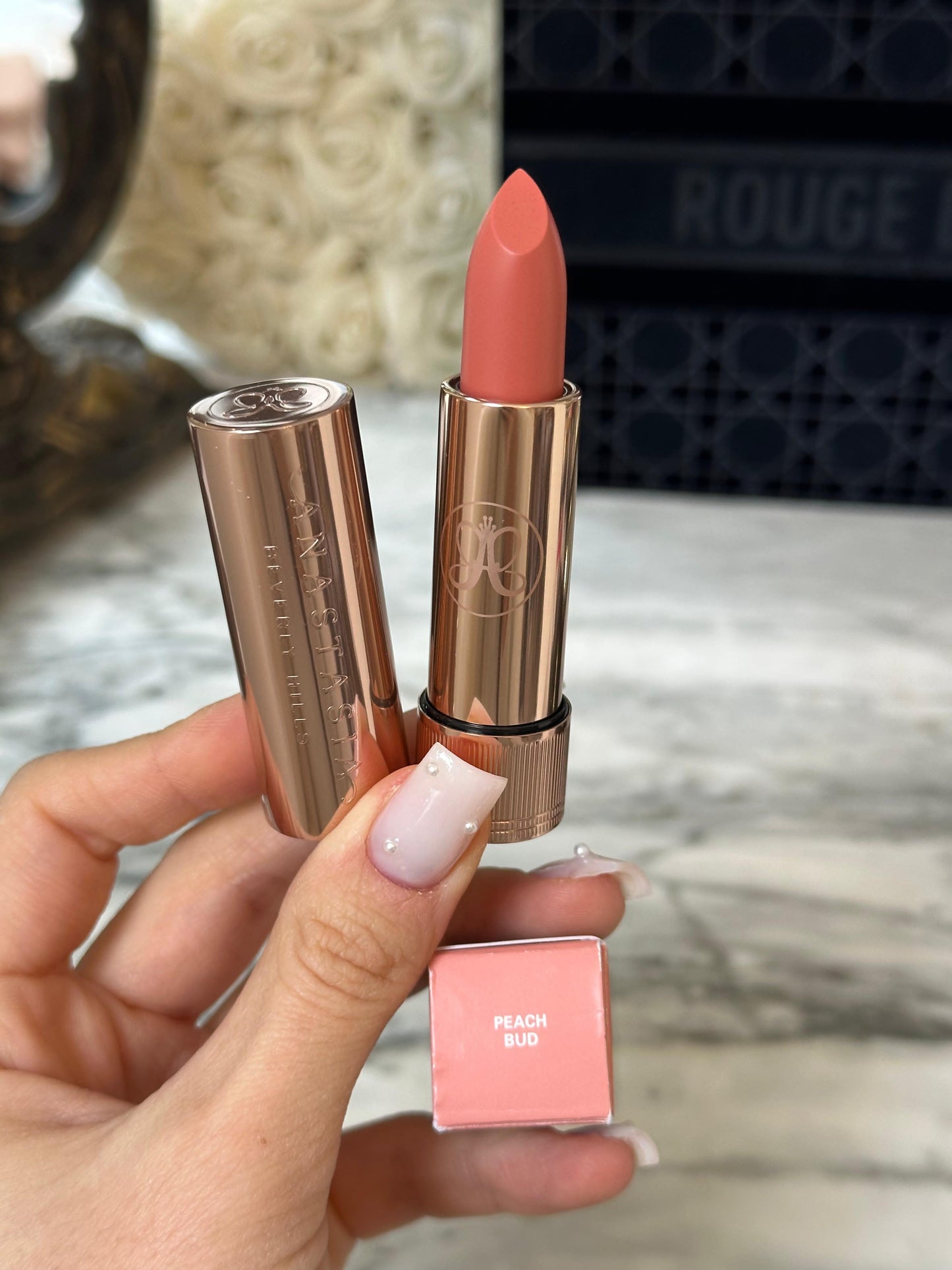 ANASTASIA BEVERLY HILLS Matte & Satin Lipstick - Peach Bud
Full-Pigment, Comfortable Wearability