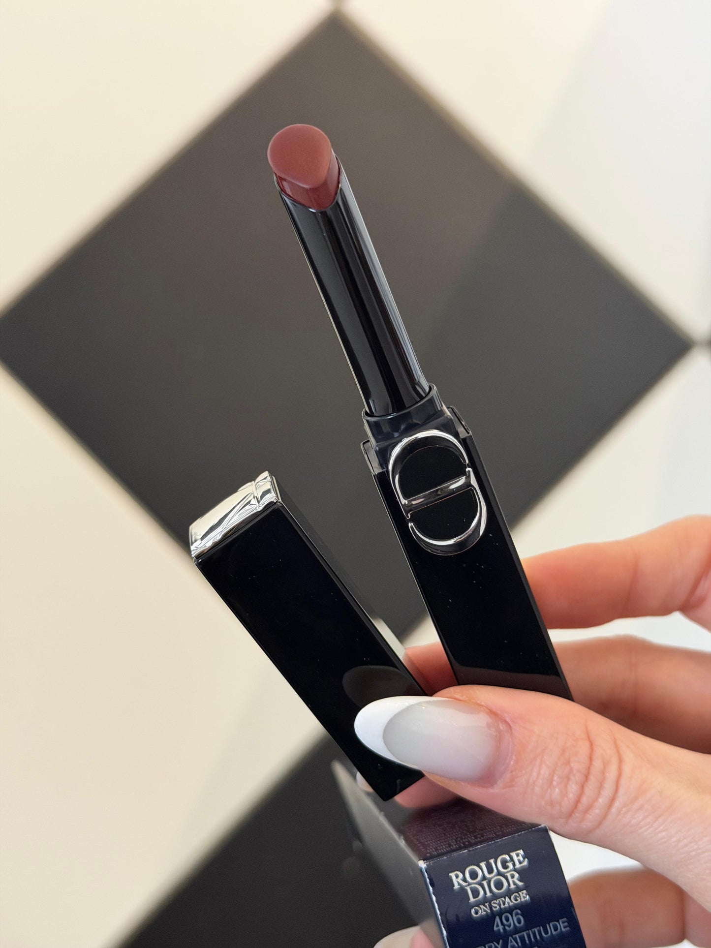 DIOR On Stage Coated Shine Lipstick (496) - Ultra Wear, Intense Comfort