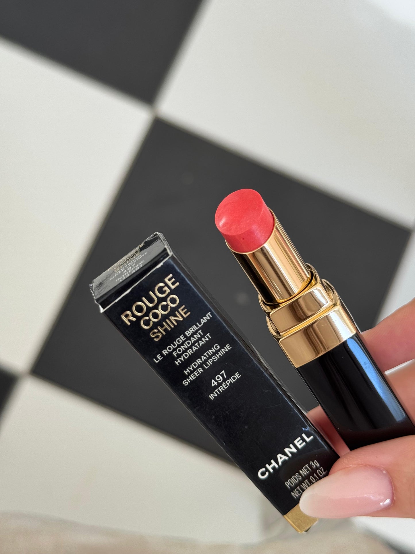 CHANEL
Rouge Coco Shine Hydrating Sheer Lipstick (497)