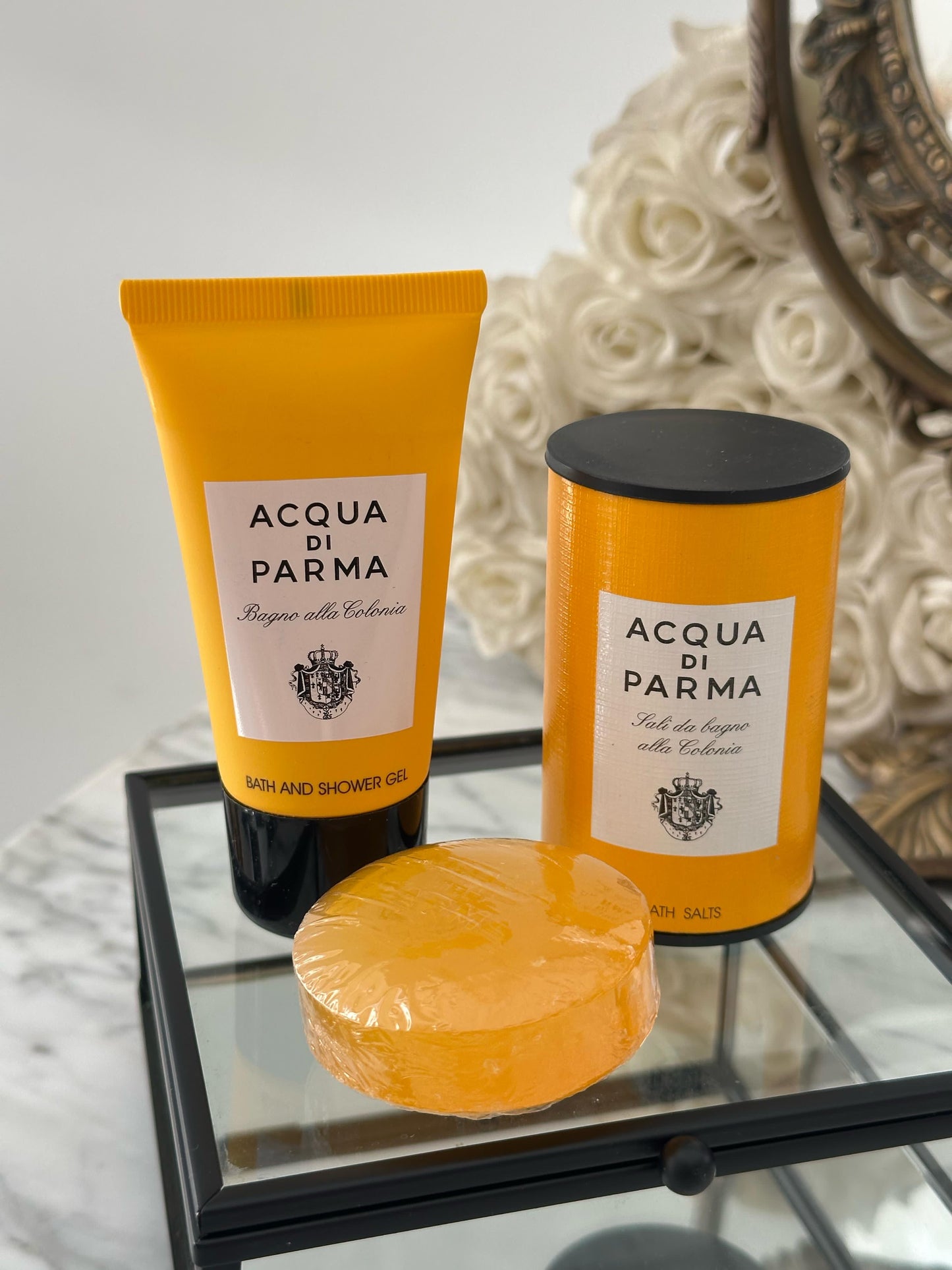 ACQUA DI PARMA 3 Pieces Gift Set (Bath Salts + Shower Gel + Soap)