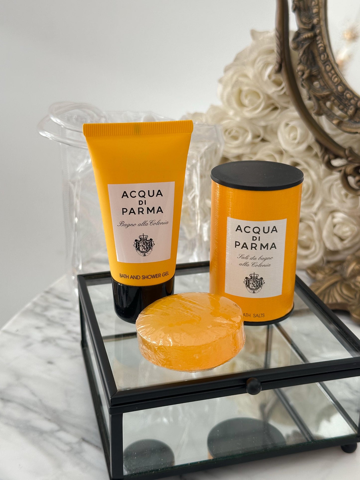 ACQUA DI PARMA 3 Pieces Gift Set (Bath Salts + Shower Gel + Soap)