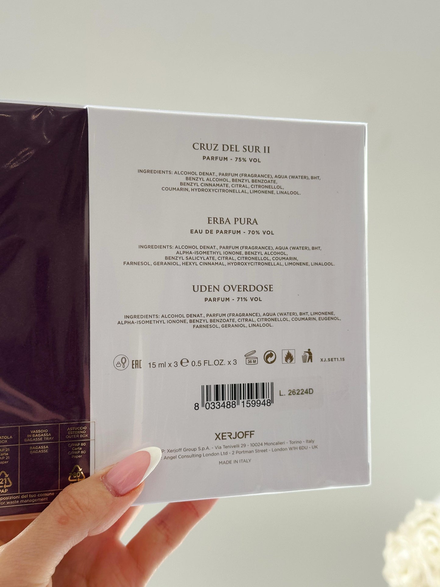 XERJOFF Discovery Set I (3x15ml)
Cruz Del Sur II - Erba Pura - Uden Overdose