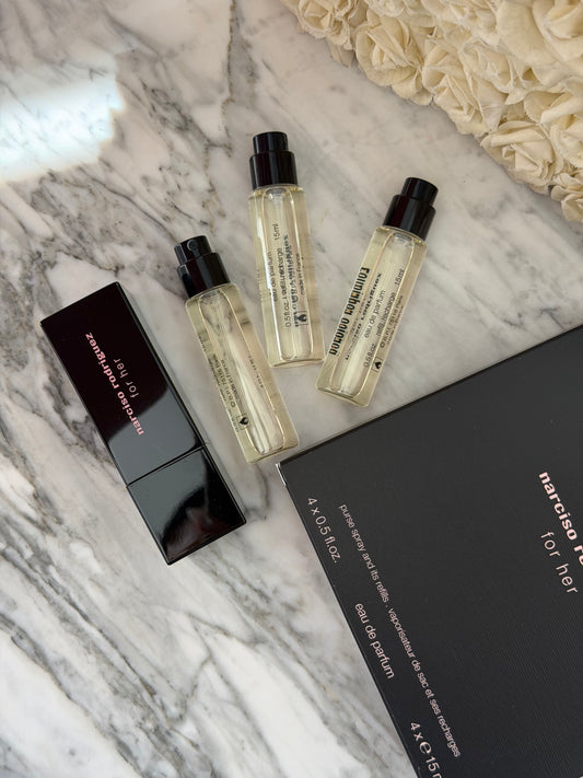 NARCISO RODRIGUEZ For Her Eau De Parfum Spray Set 4x15ml