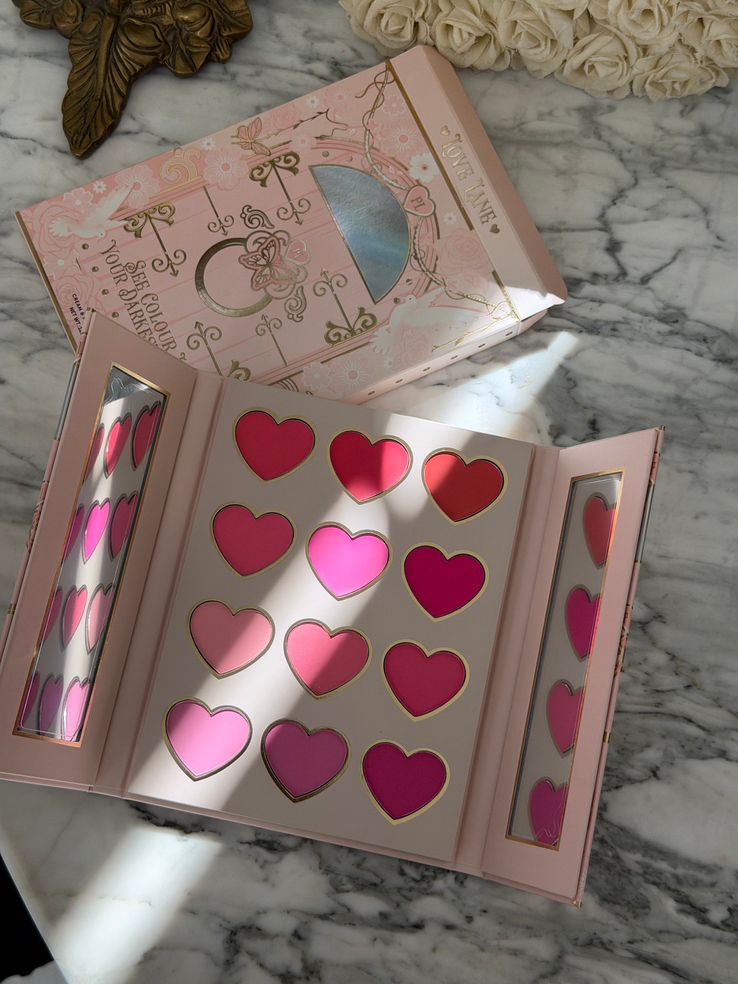 P.LOUISE Love Lane 
See Color In Your Darkest Days Cream & Powder Blusher Palette