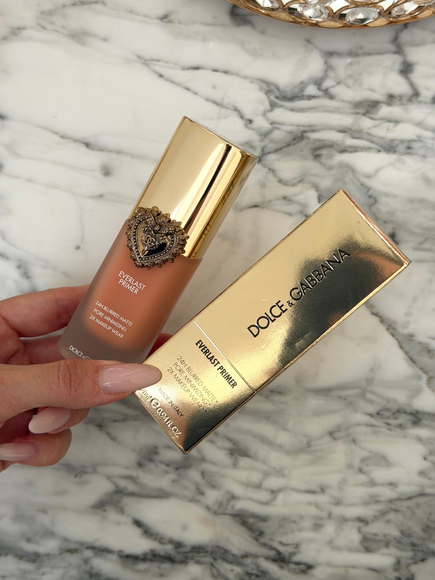 DOLCE&GABBANA Everlast Primer 24H Blurred Matte Pore Minimizing 2X Makeup Wear Translucent - Brightening Apricot Tone