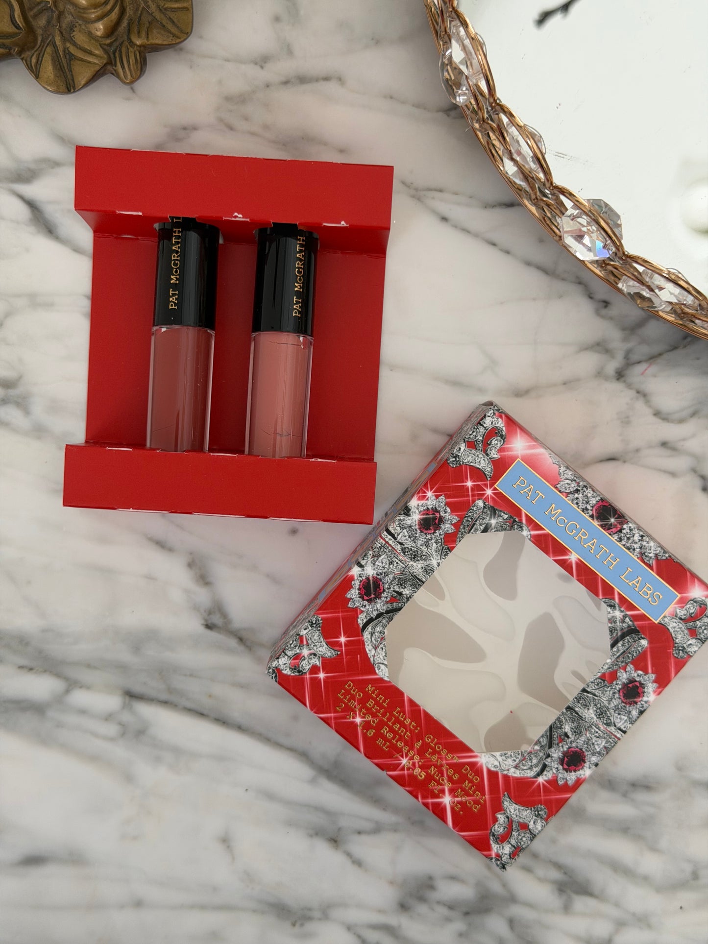 PAT McGRATH LABS Mini Lust Gloss Duo Lipstick - Nude Mood