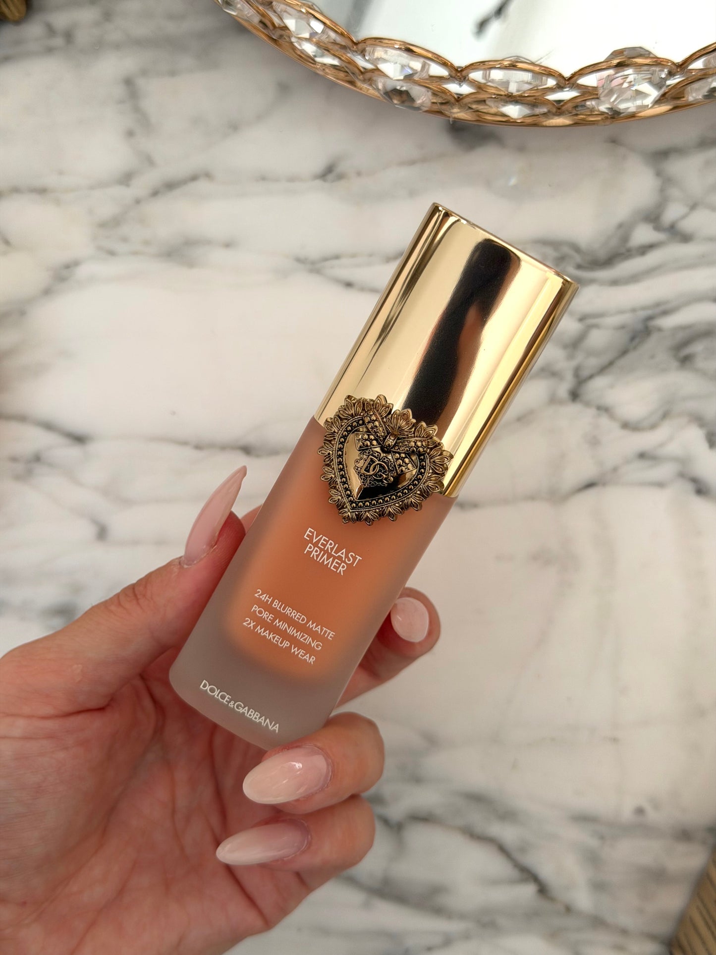 DOLCE&GABBANA Everlast Primer 24H Blurred Matte Pore Minimizing 2X Makeup Wear Translucent - Brightening Apricot Tone