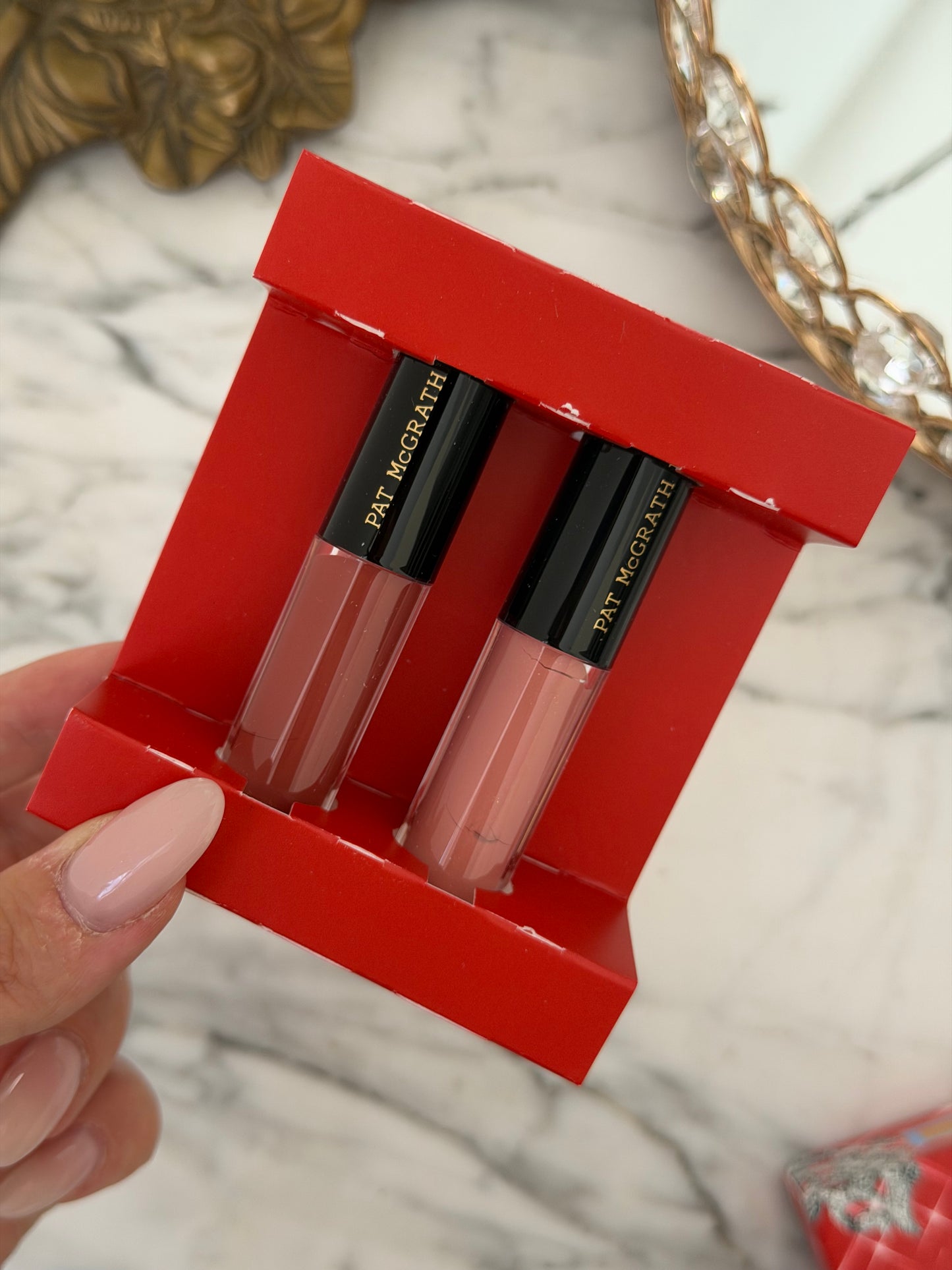 PAT McGRATH LABS Mini Lust Gloss Duo Lipstick - Nude Mood