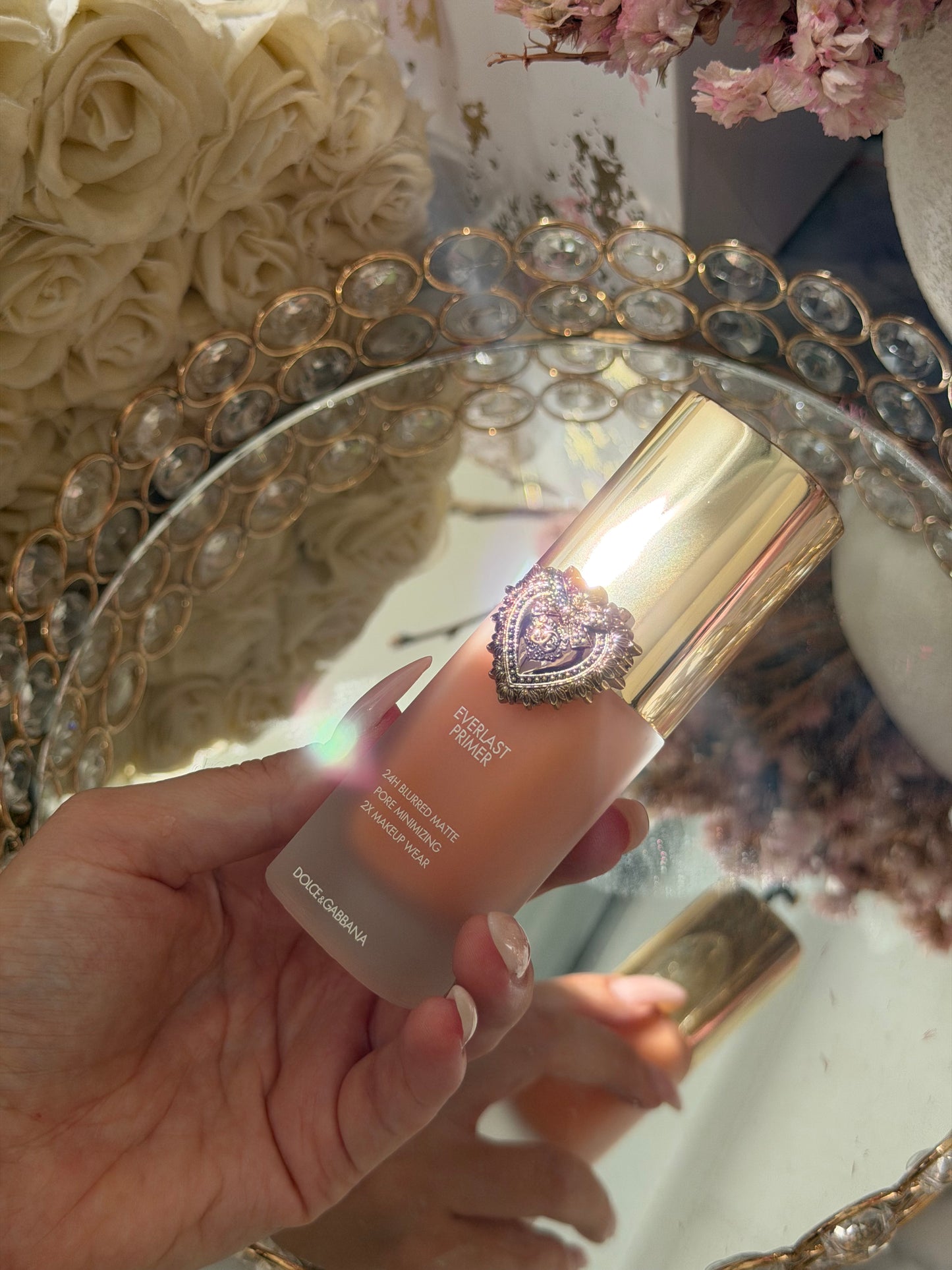 DOLCE&GABBANA Everlast Primer 24H Blurred Matte Pore Minimizing 2X Makeup Wear Translucent - Brightening Apricot Tone