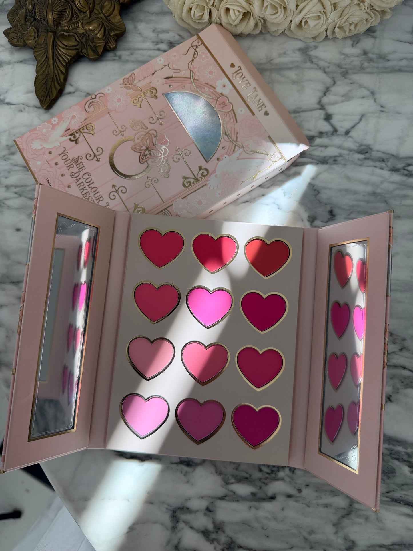P.LOUISE Love Lane 
See Color In Your Darkest Days Cream & Powder Blusher Palette