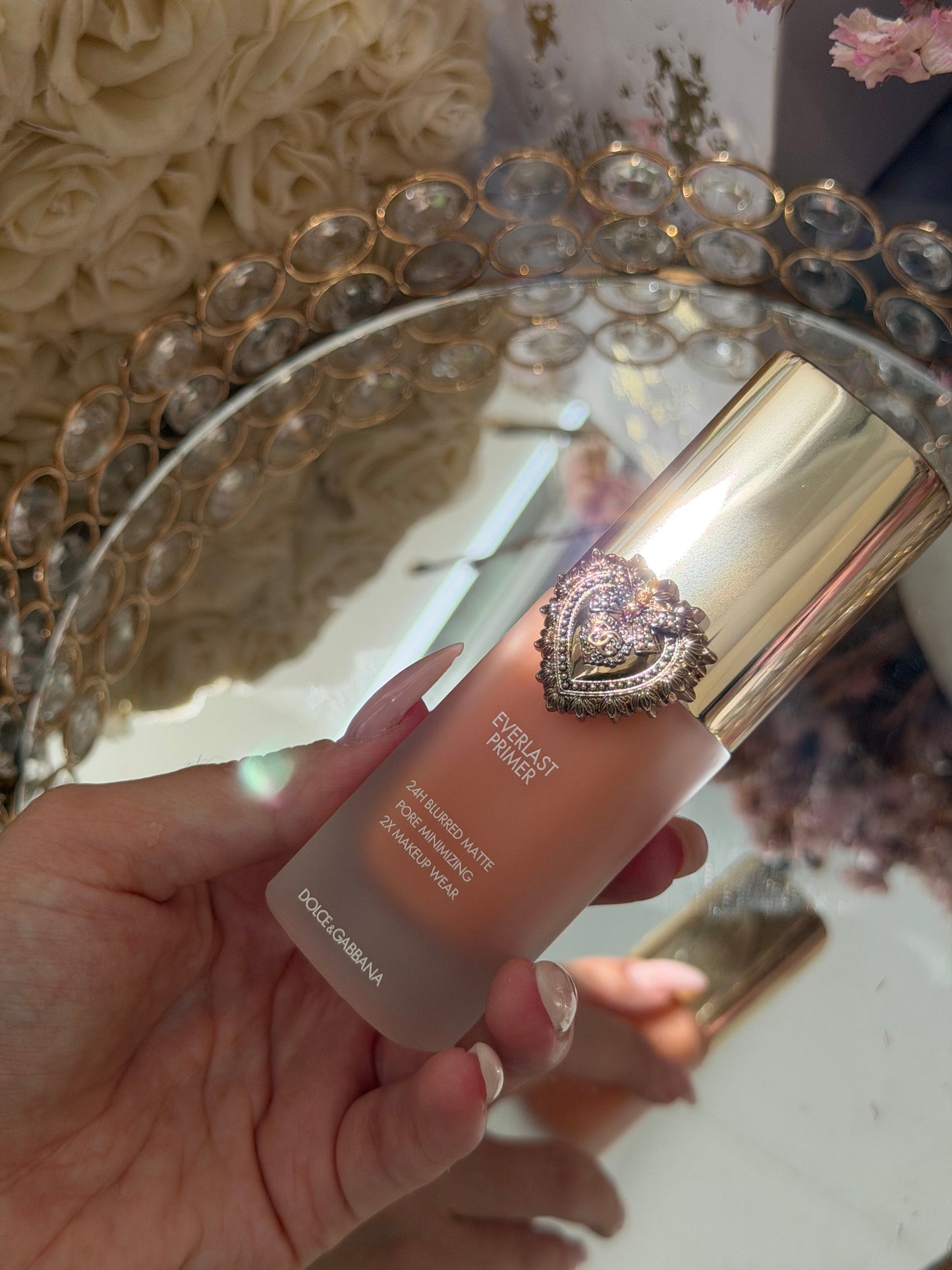 DOLCE&GABBANA Everlast Primer 24H Blurred Matte Pore Minimizing 2X Makeup Wear Translucent - Brightening Apricot Tone