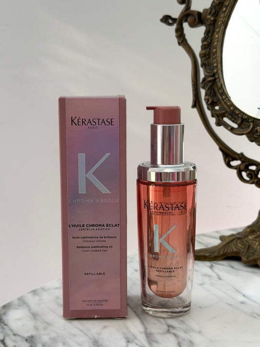 KÉRASTASE Chroma Absolu
L’Huile Chroma Éclat
Radiance Sublimating Hair Oil
