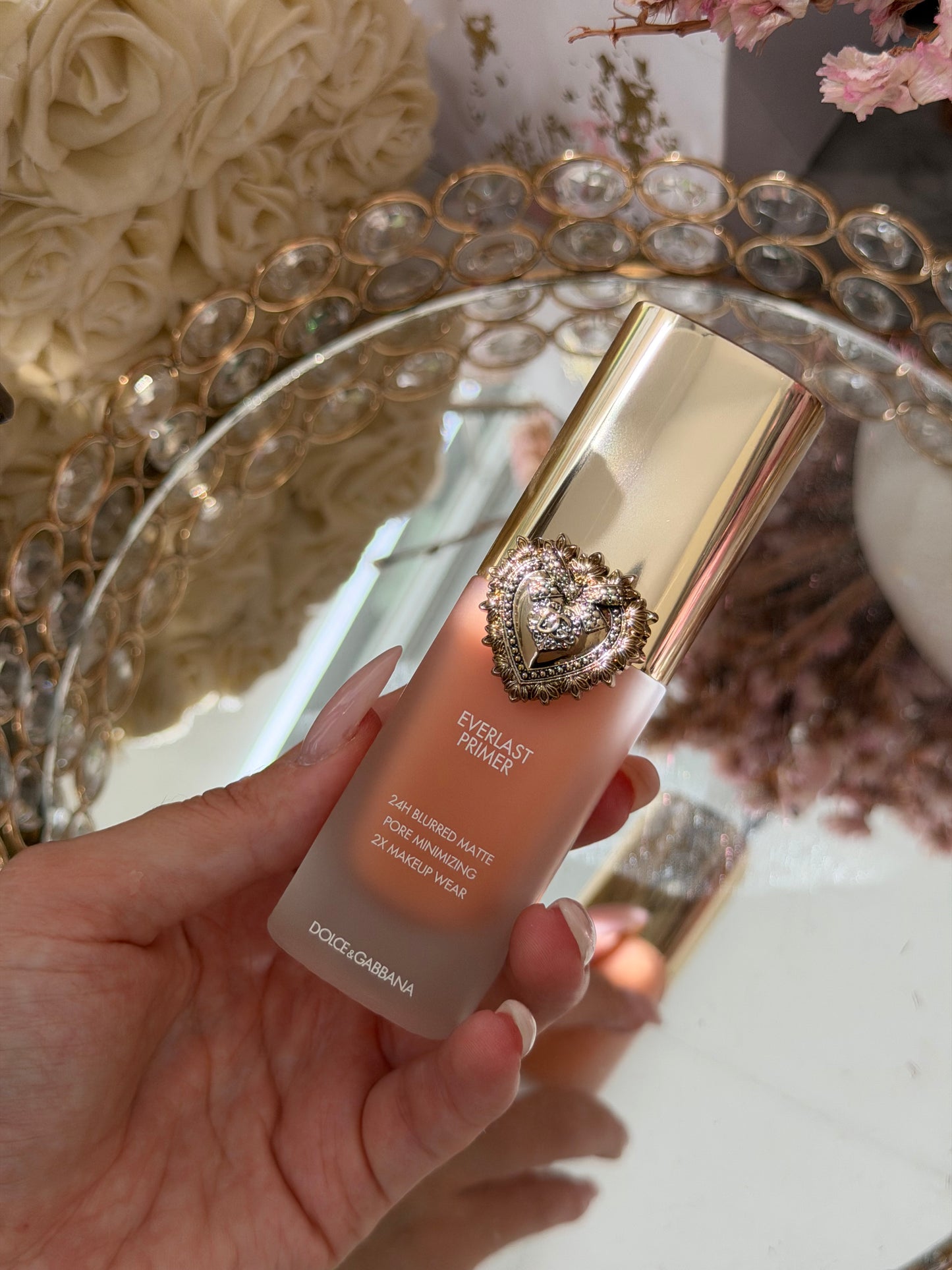 DOLCE&GABBANA Everlast Primer 24H Blurred Matte Pore Minimizing 2X Makeup Wear Translucent - Brightening Apricot Tone