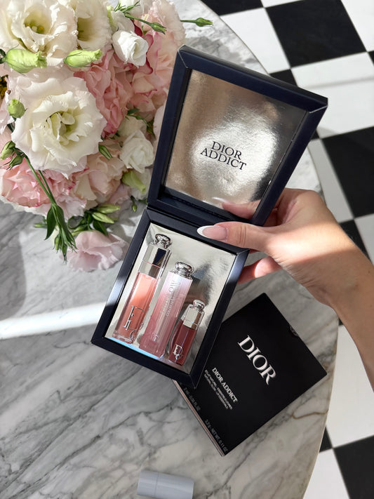 DIOR Addict Trio Lip Gloss Gift Set
Hydrating Lip Balm and Plumping Gloss