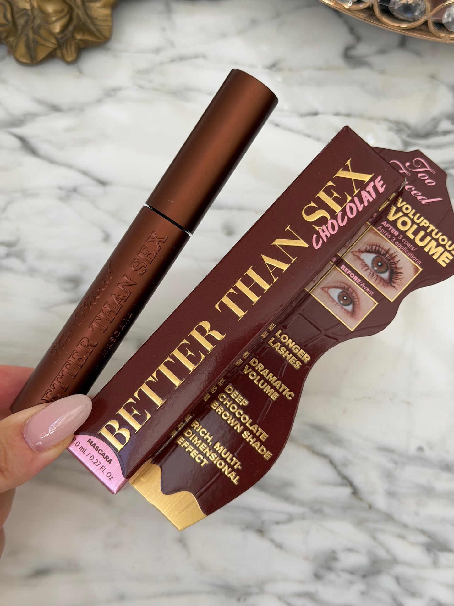 TOO FACED Better Than Sex Volumizing Mascara - Chocolate
Dramatic Volume & Longer Lashes