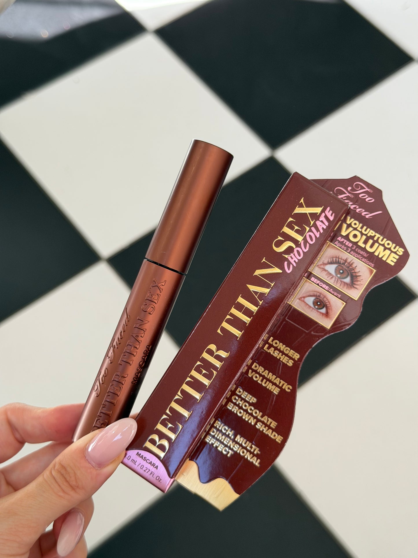 TOO FACED Better Than Sex Volumizing Mascara - Chocolate
Dramatic Volume & Longer Lashes