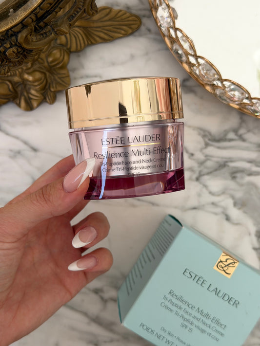 ESTEE LAUDER Resilience Multi-Effect Moisturizer
Tri-Peptide Face and Neck Creme SPF15